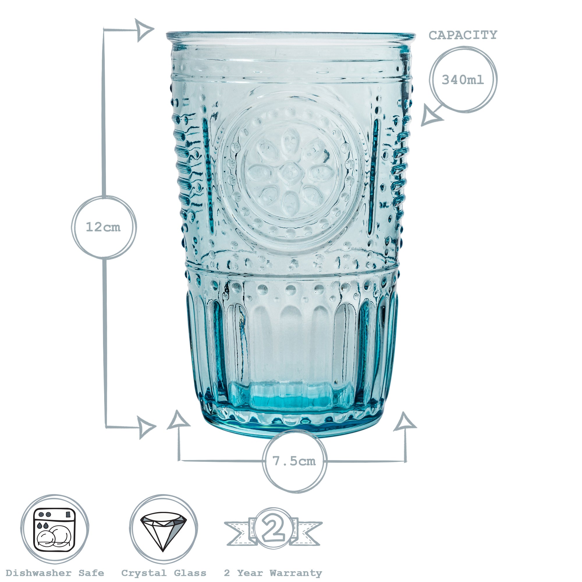 Bormioli Rocco Romantic Highball Glass - 340ml