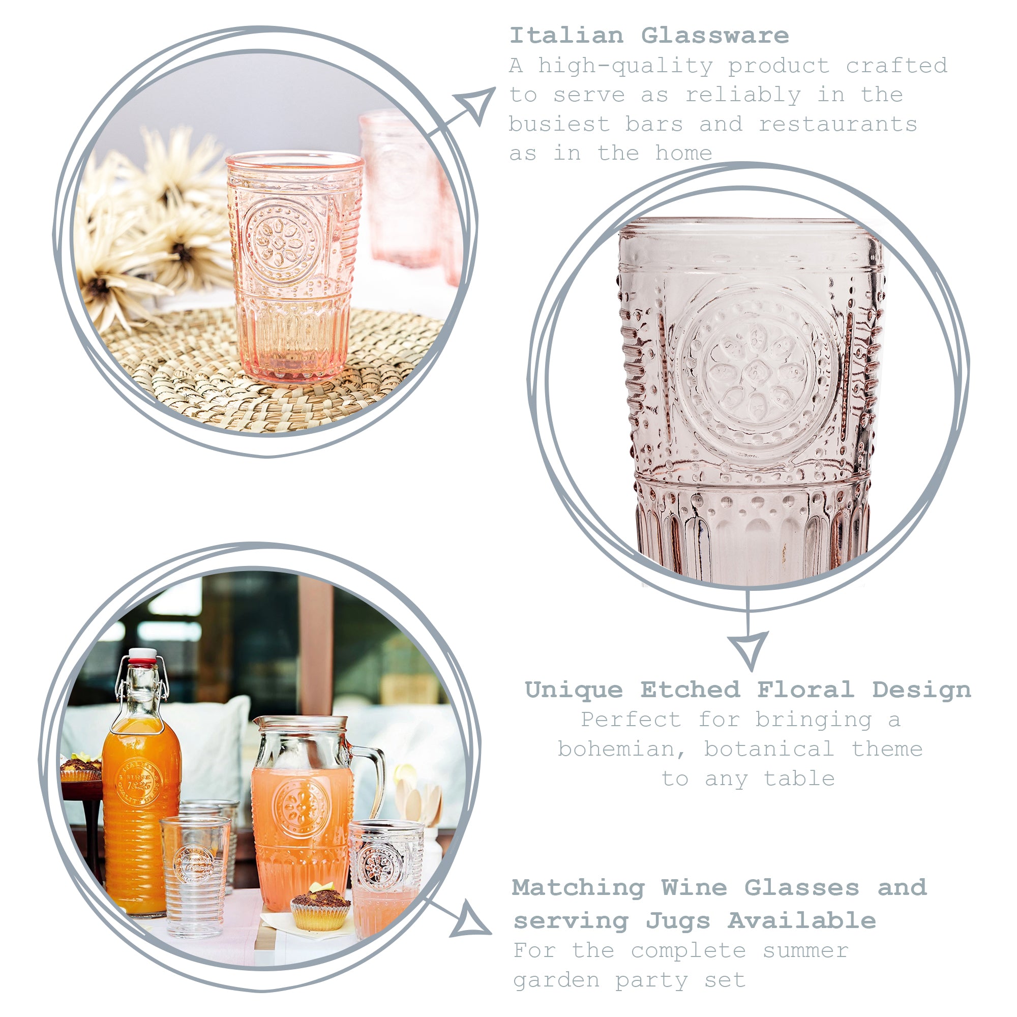 Bormioli Rocco Romantic Highball Glass - 340ml