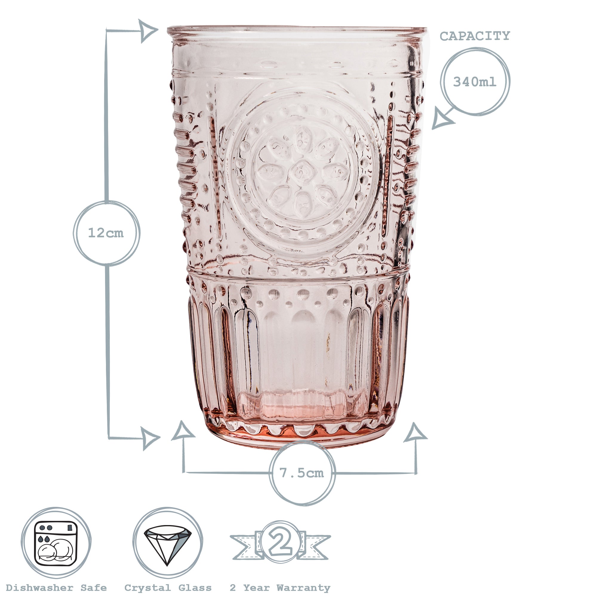 Bormioli Rocco Romantic Highball Glass - 340ml