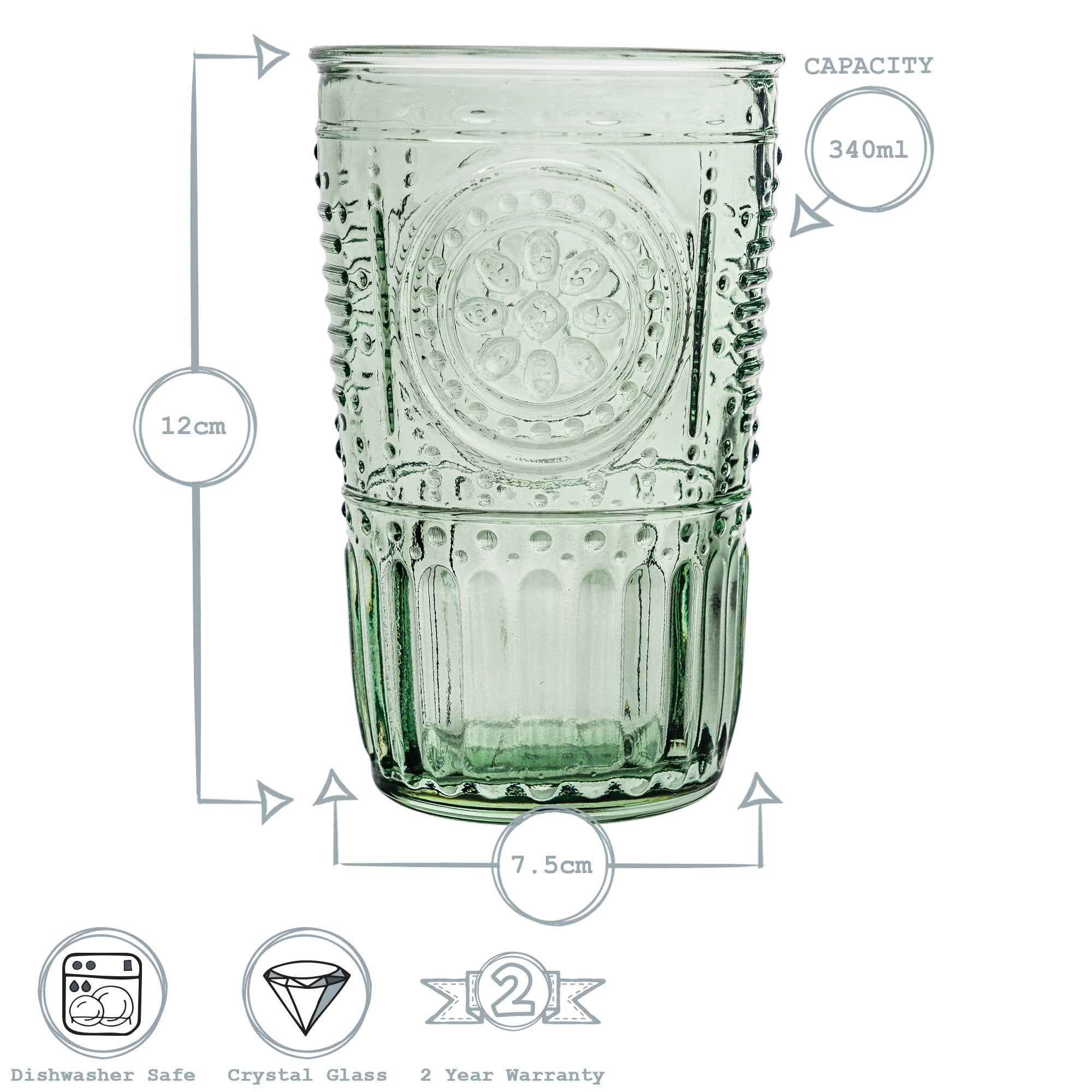 Bormioli Rocco Romantic Highball Glass - 340ml