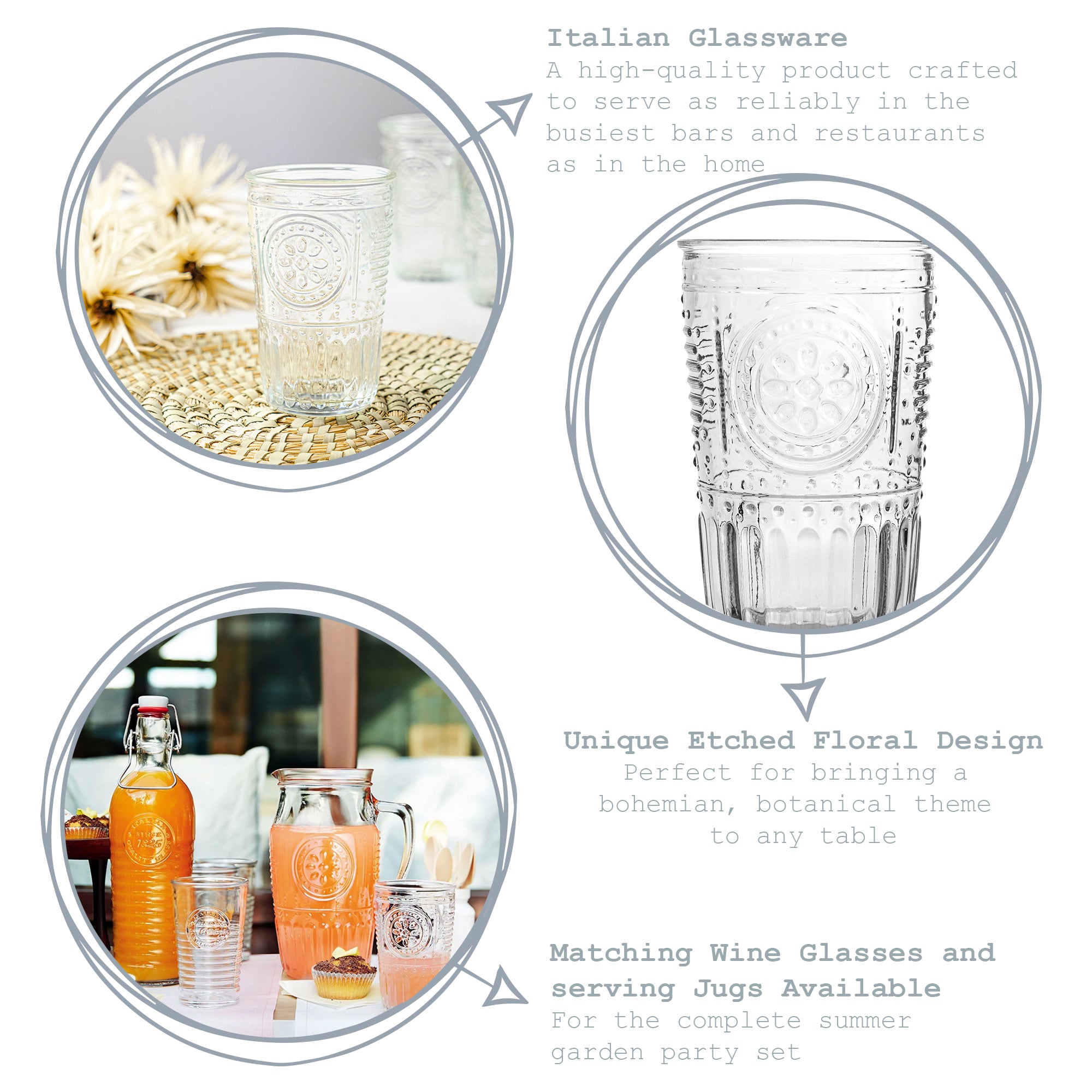 Bormioli Rocco Romantic Highball Glass - 340ml