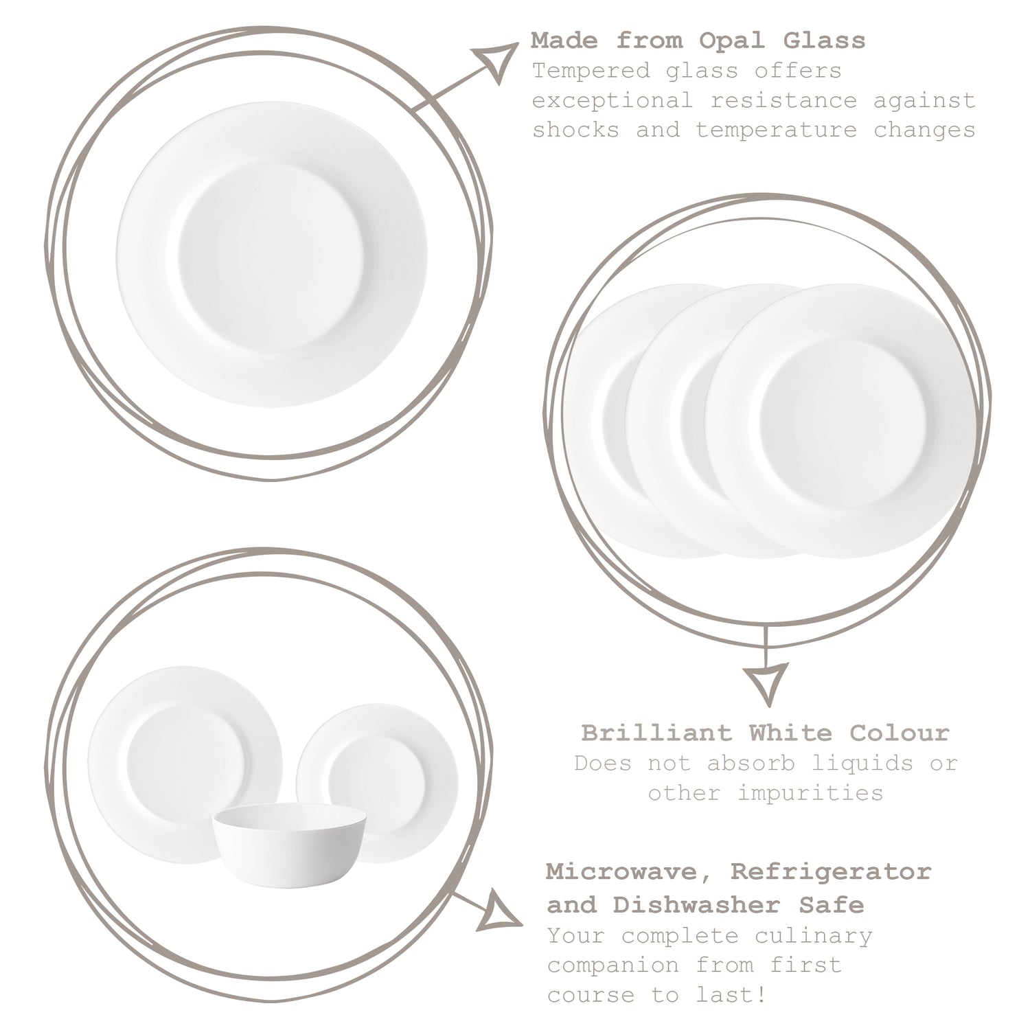 Toledo Glass Dessert Plate - 20cm