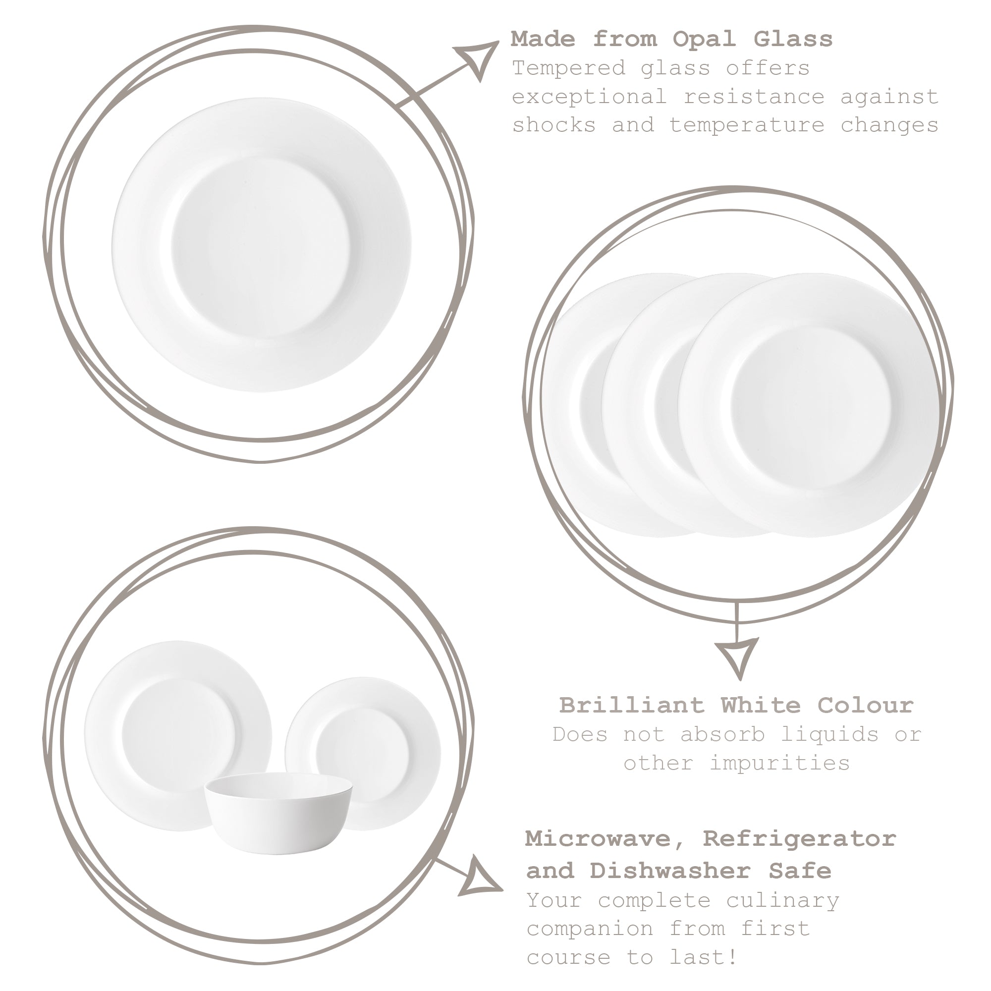 Toledo Glass Dessert Plate - 20cm
