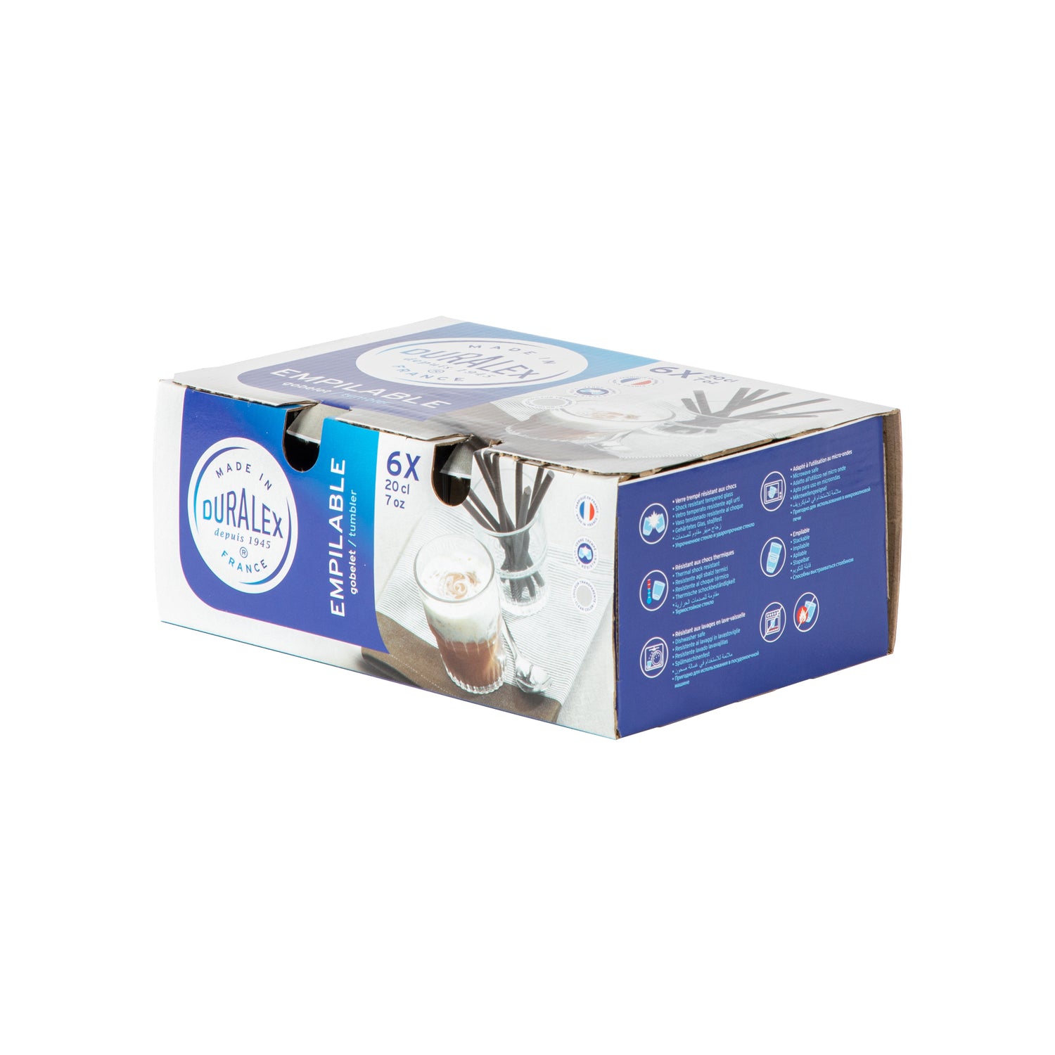 Duralex Empilable Stacking Glass Drinking Tumbler - 200ml