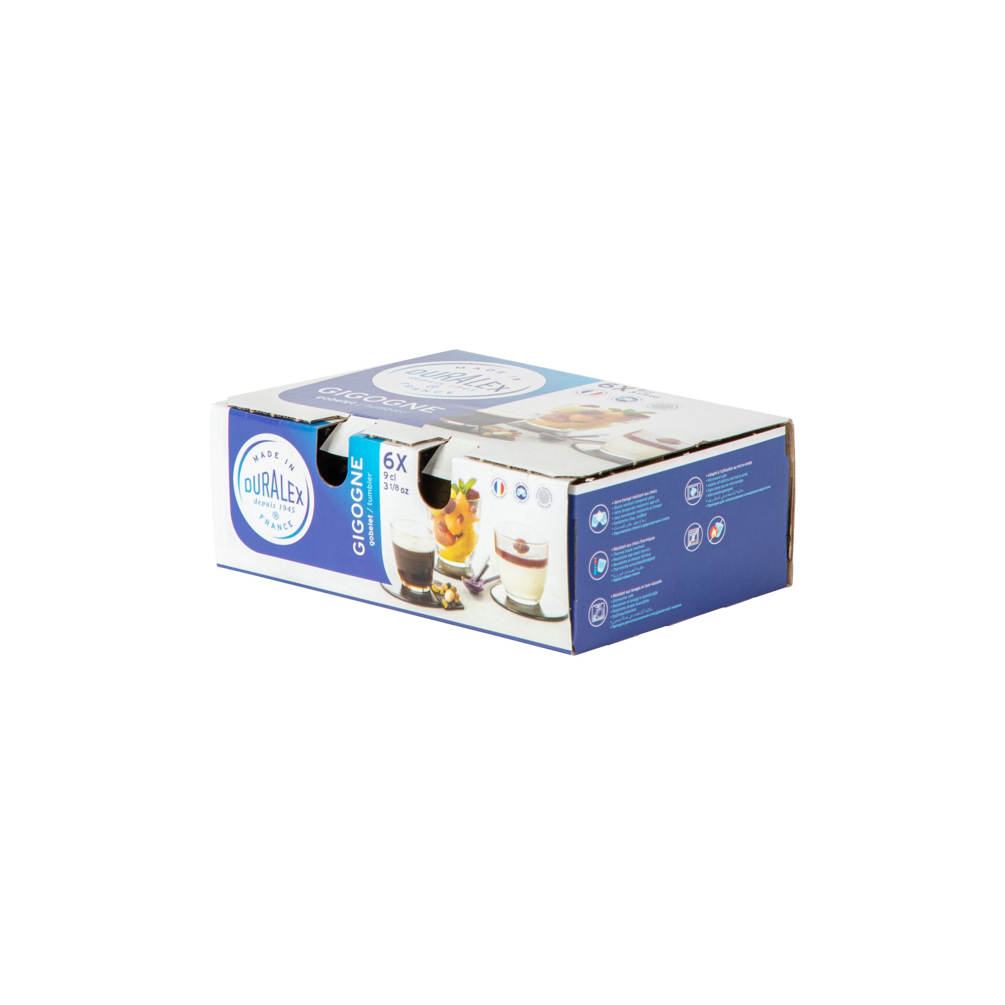 Duralex Gigone Glass Drinking Tumbler - 90ml
