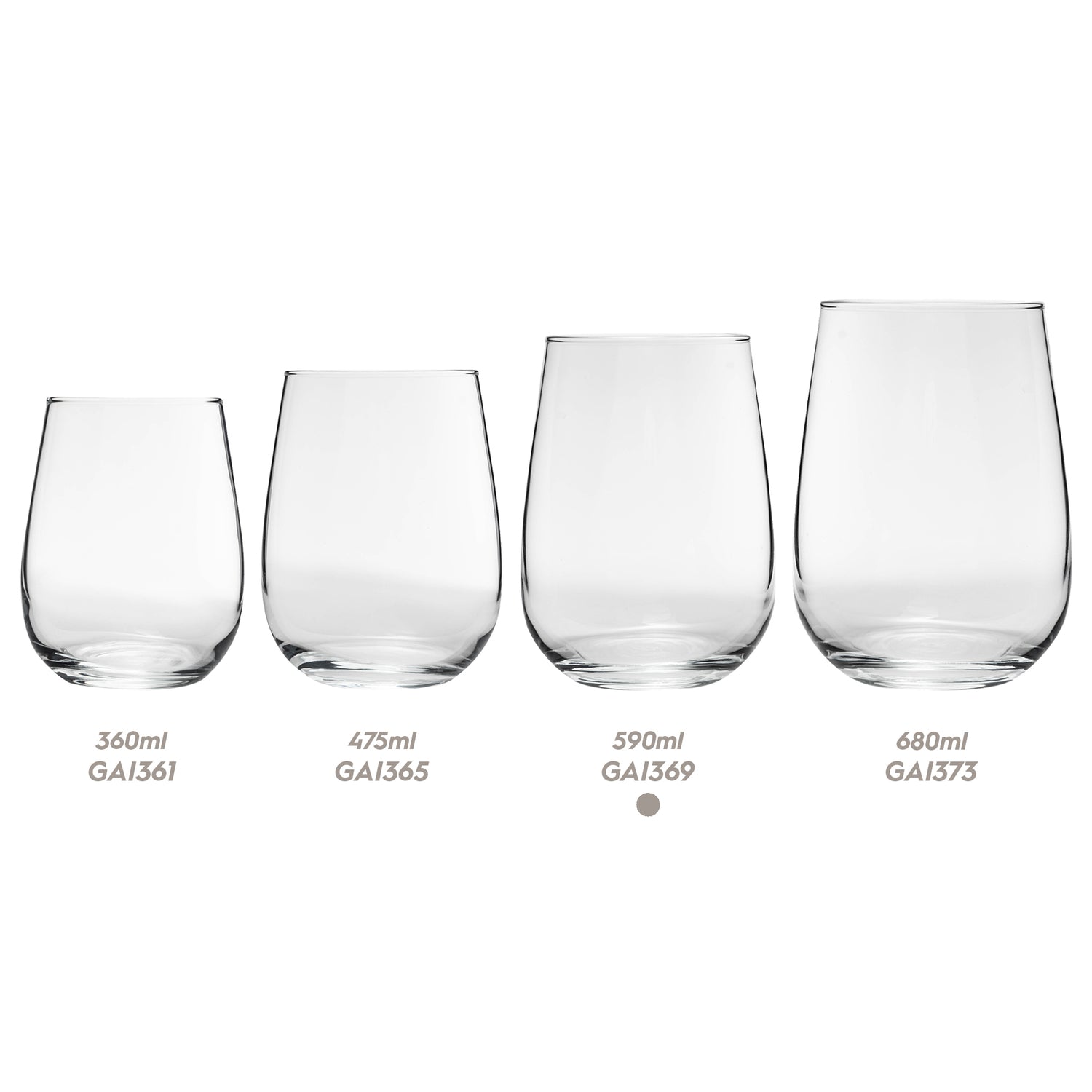 590ml Gaia Extra Large Stemless Wine Glass