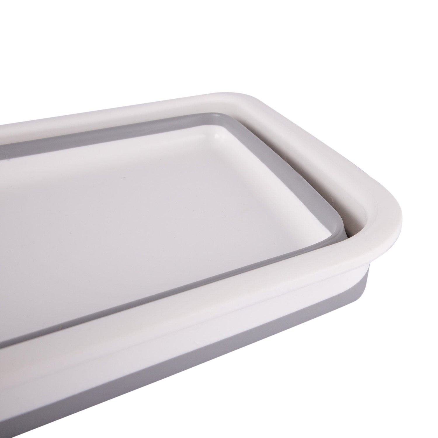 White/Grey 7L Plastic Collapsible Washing Up Bowl