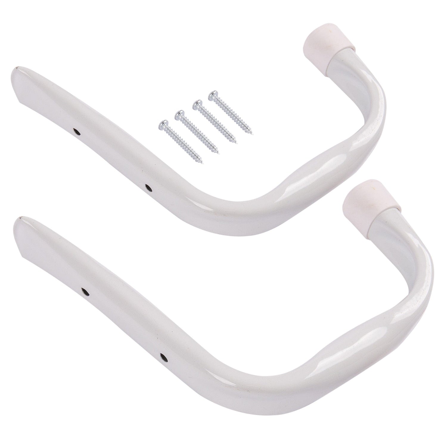 White 140mm x 130mm Metal Jumbo Hooks - Pack of 2 - By Blackspur