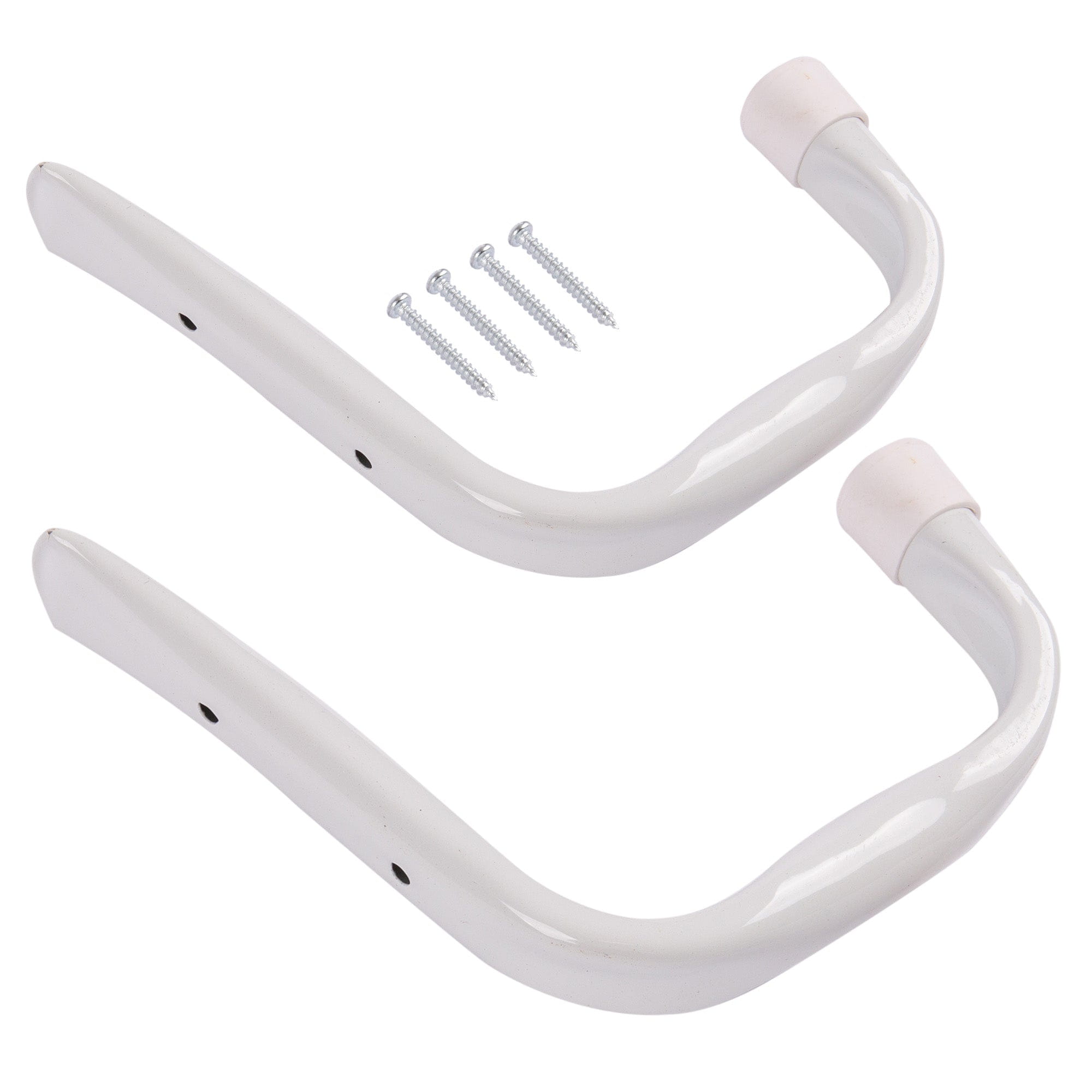 White 140mm x 130mm Metal Jumbo Hooks - Pack of 2 - By Blackspur