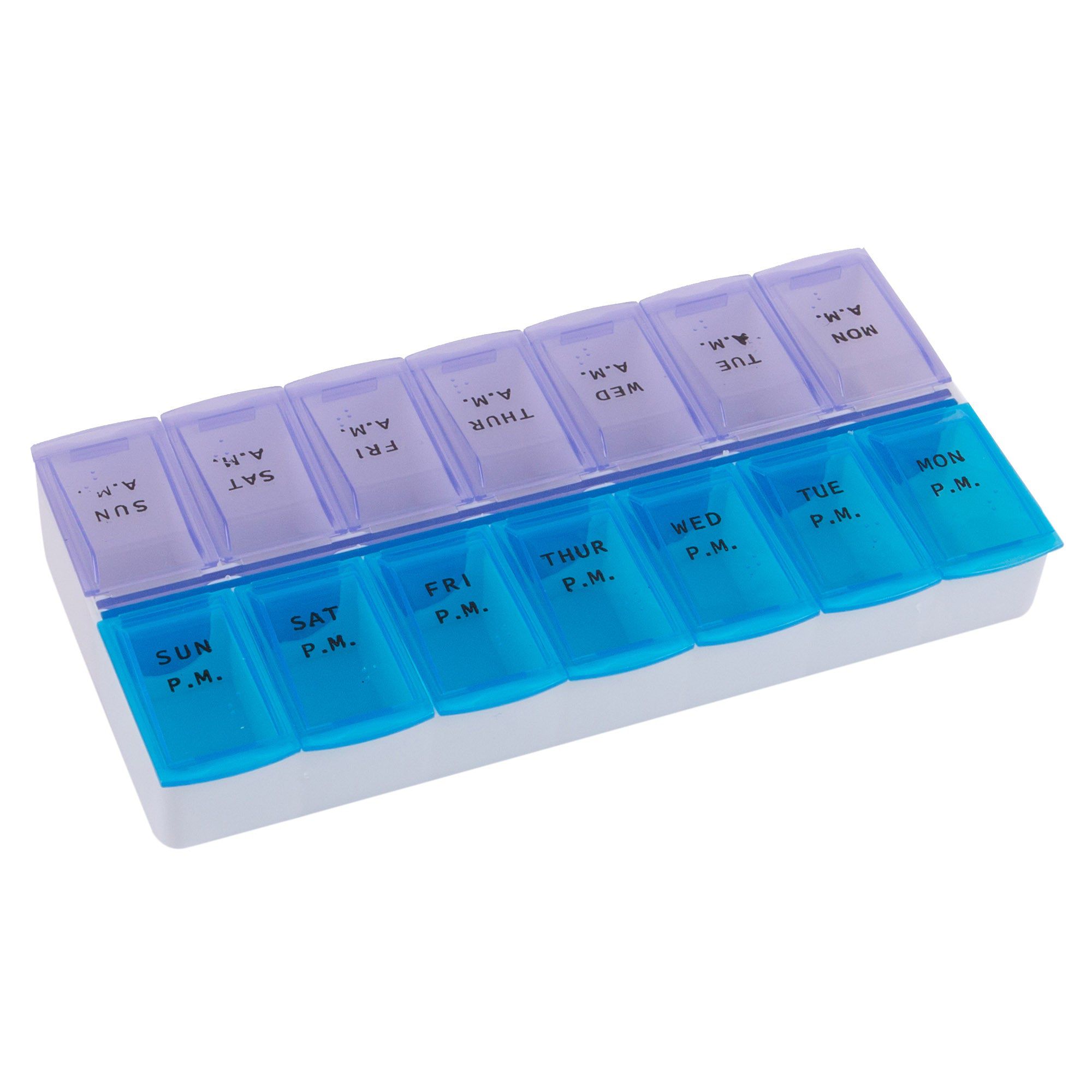 Multicolour 7-Day Pill Box - 2-a-Day - By Ashley