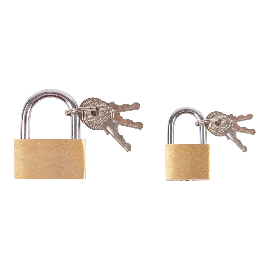 2pc Brass Padlock Set - 2 Sizes - By Blackspur