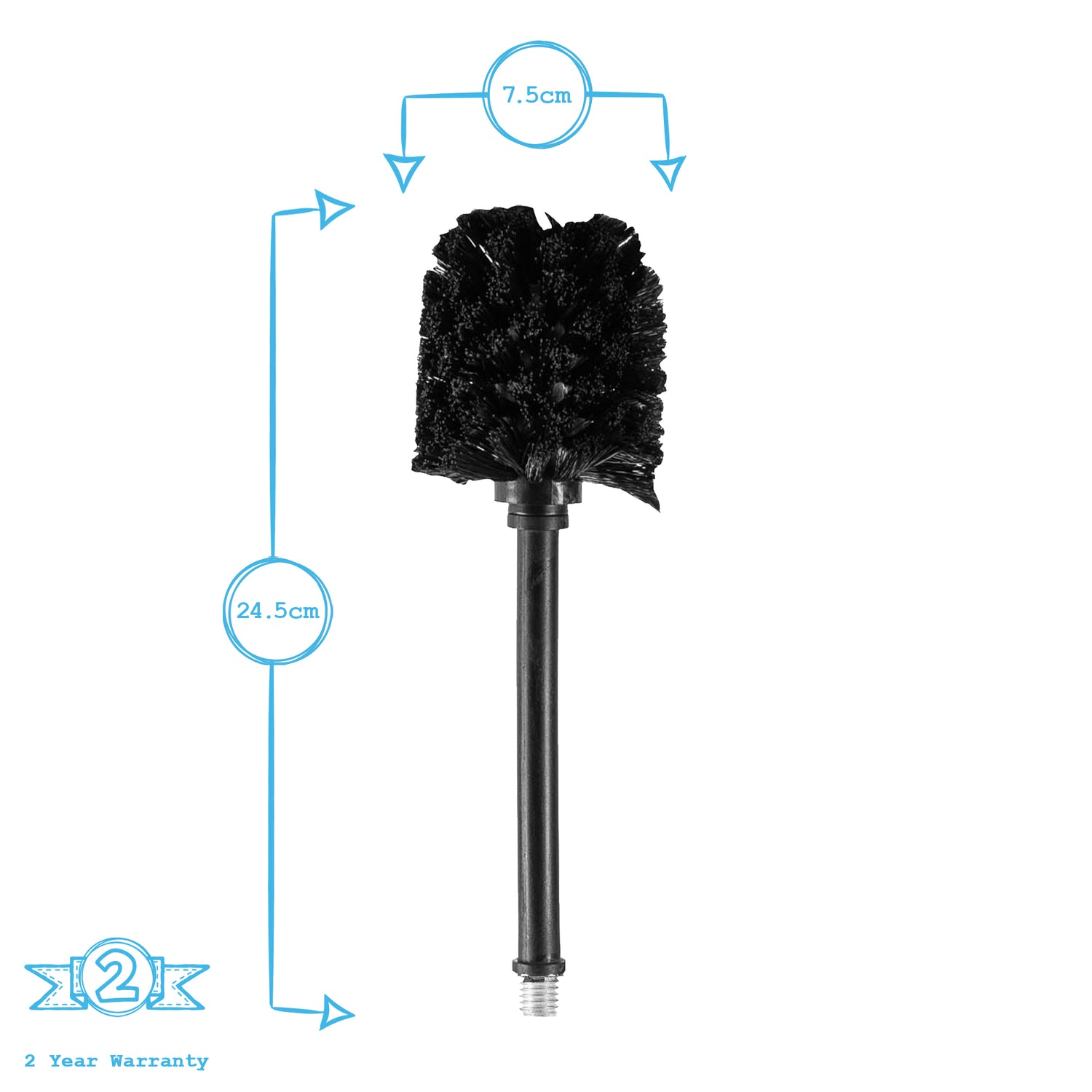 Replacement Toilet Brush - Black