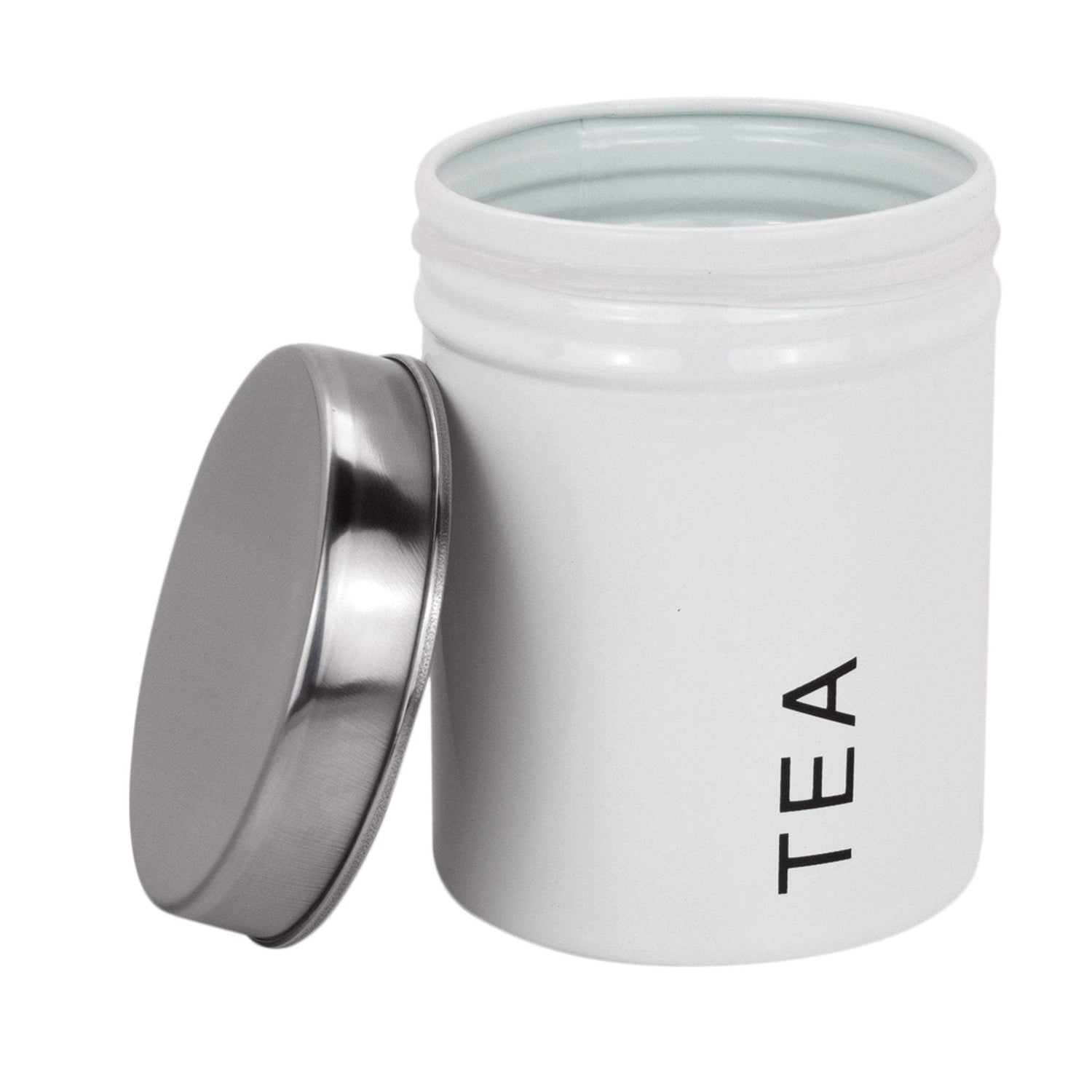 white tea coffee sugar canisters