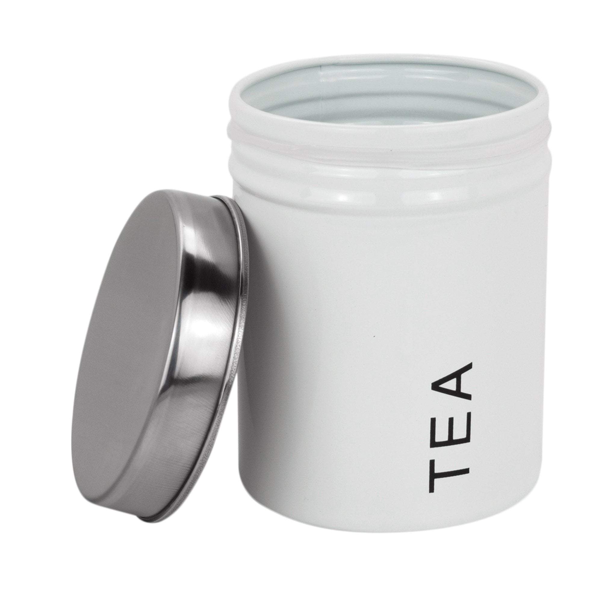 white tea coffee sugar canisters