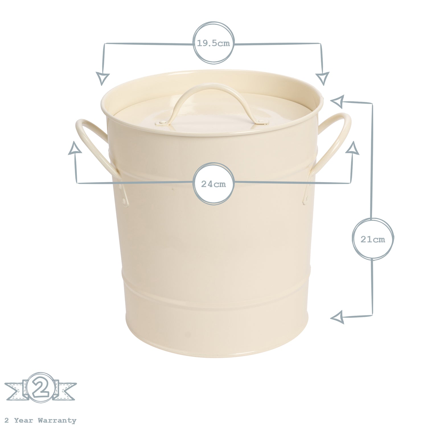 Harbour Housewares Ice Bucket with Lid & Scoop