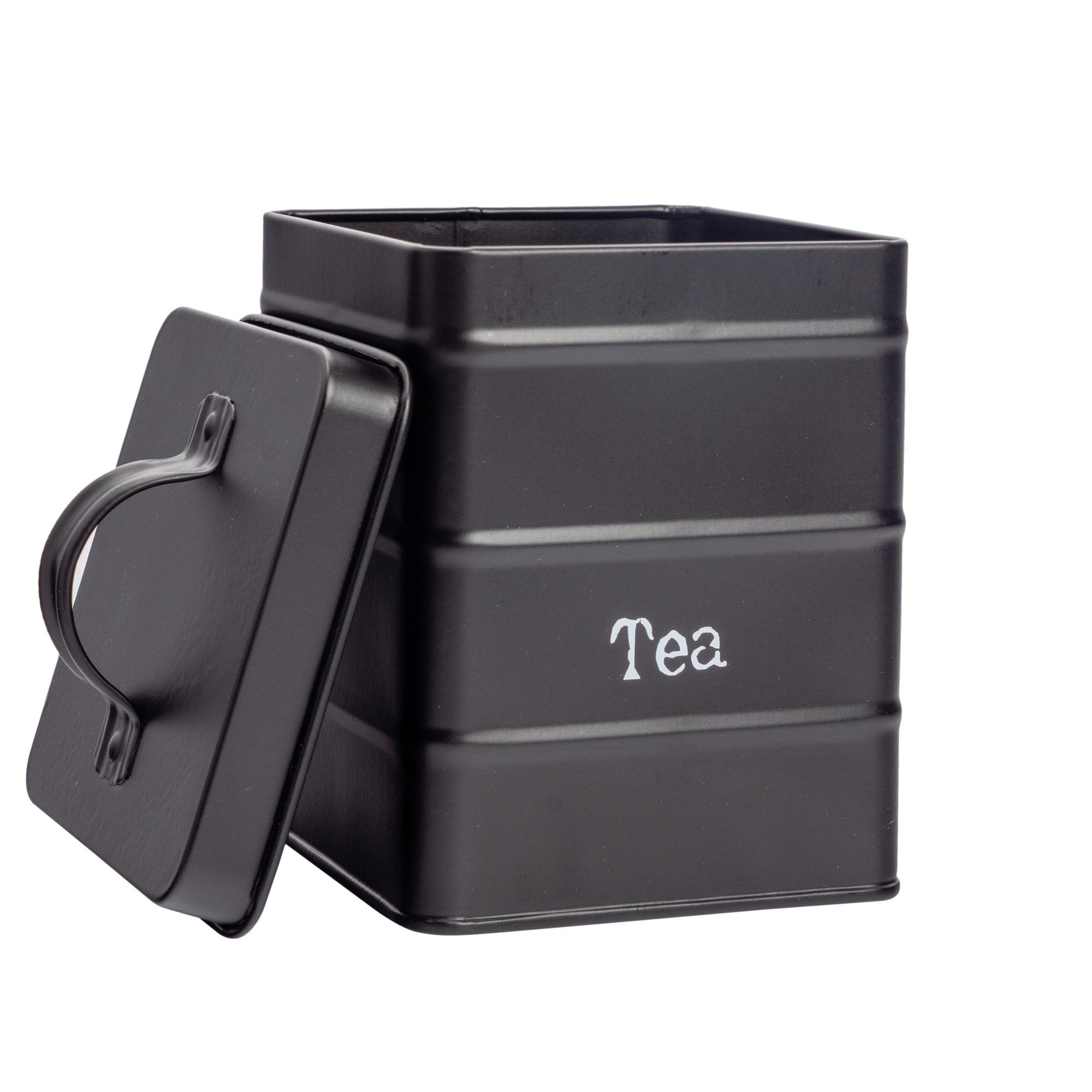 Harbour Housewares Vintage Metal Kitchen Tea Canister with Lid