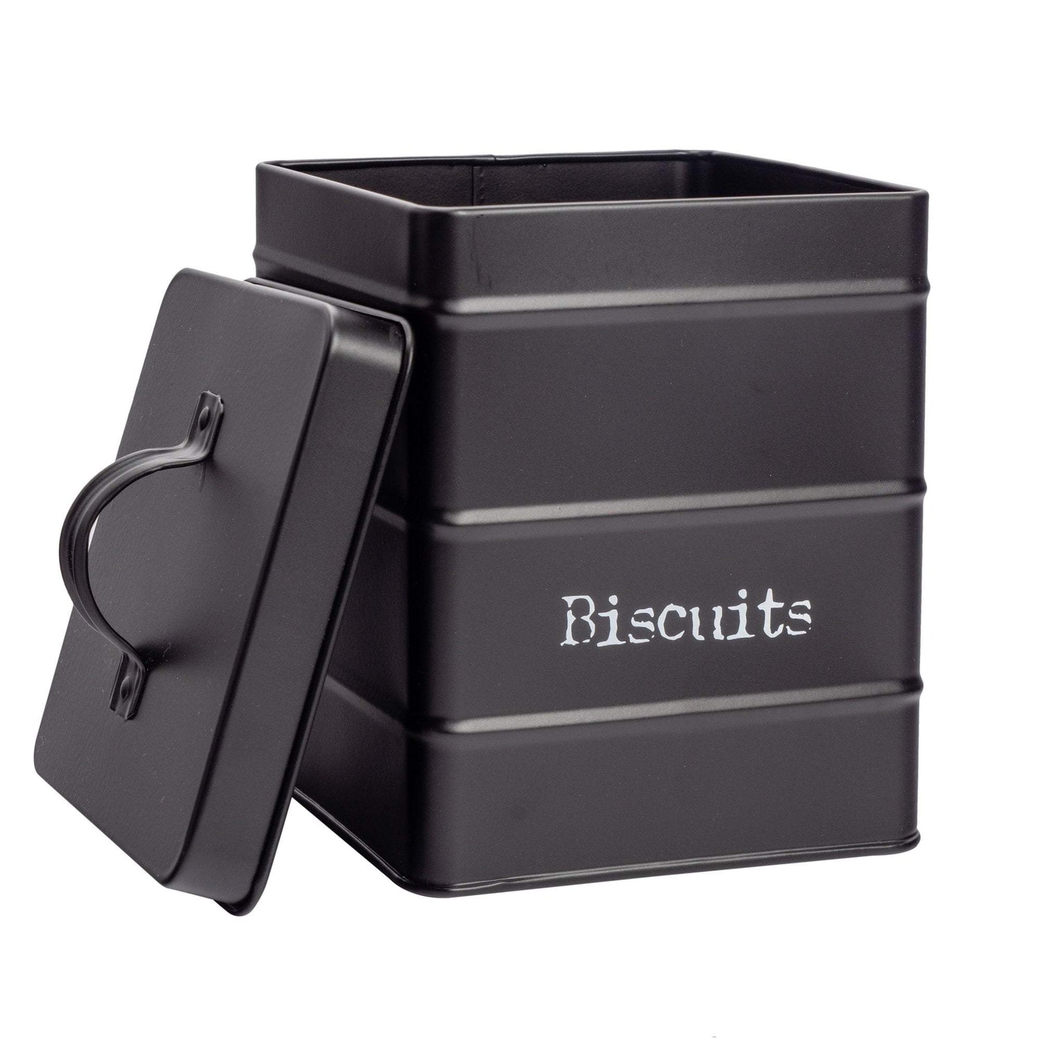 Harbour Housewares Vintage Metal Kitchen Biscuit Tin with Lid