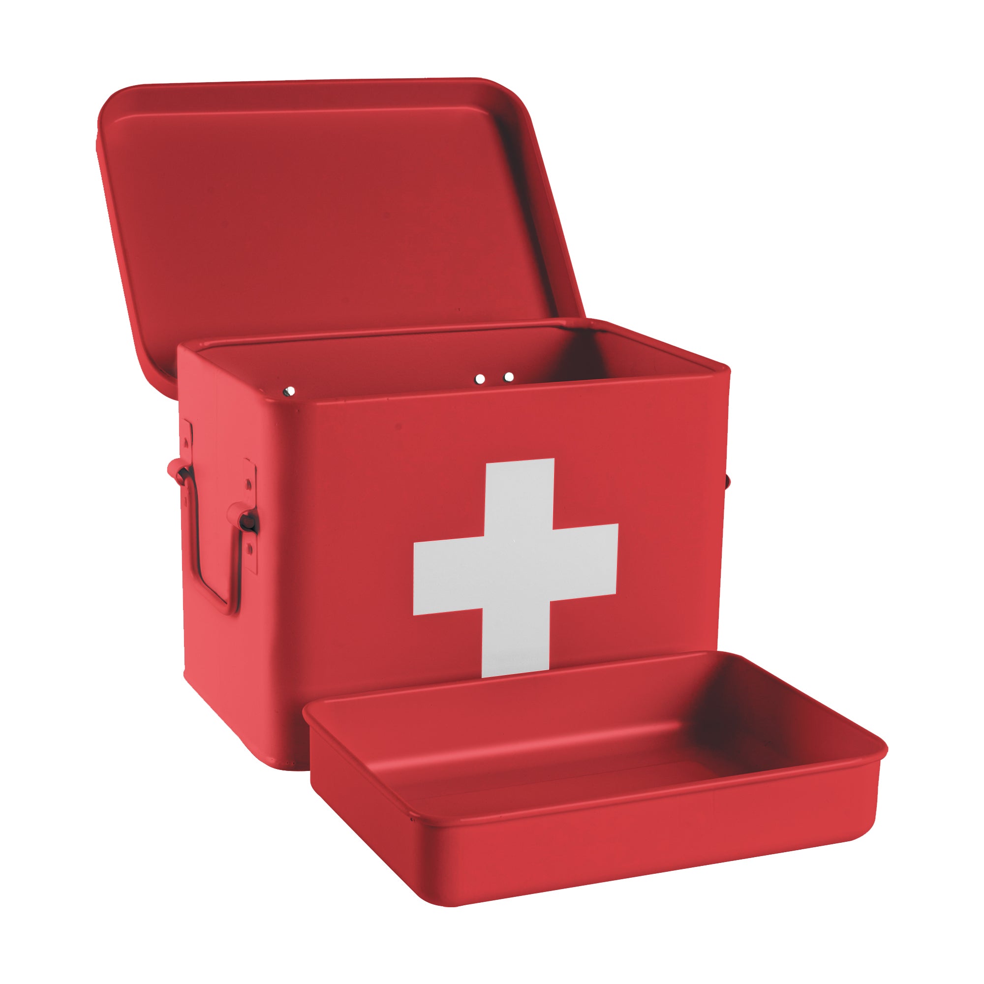Harbour Housewares Vintage First Aid Storage Canister - Red