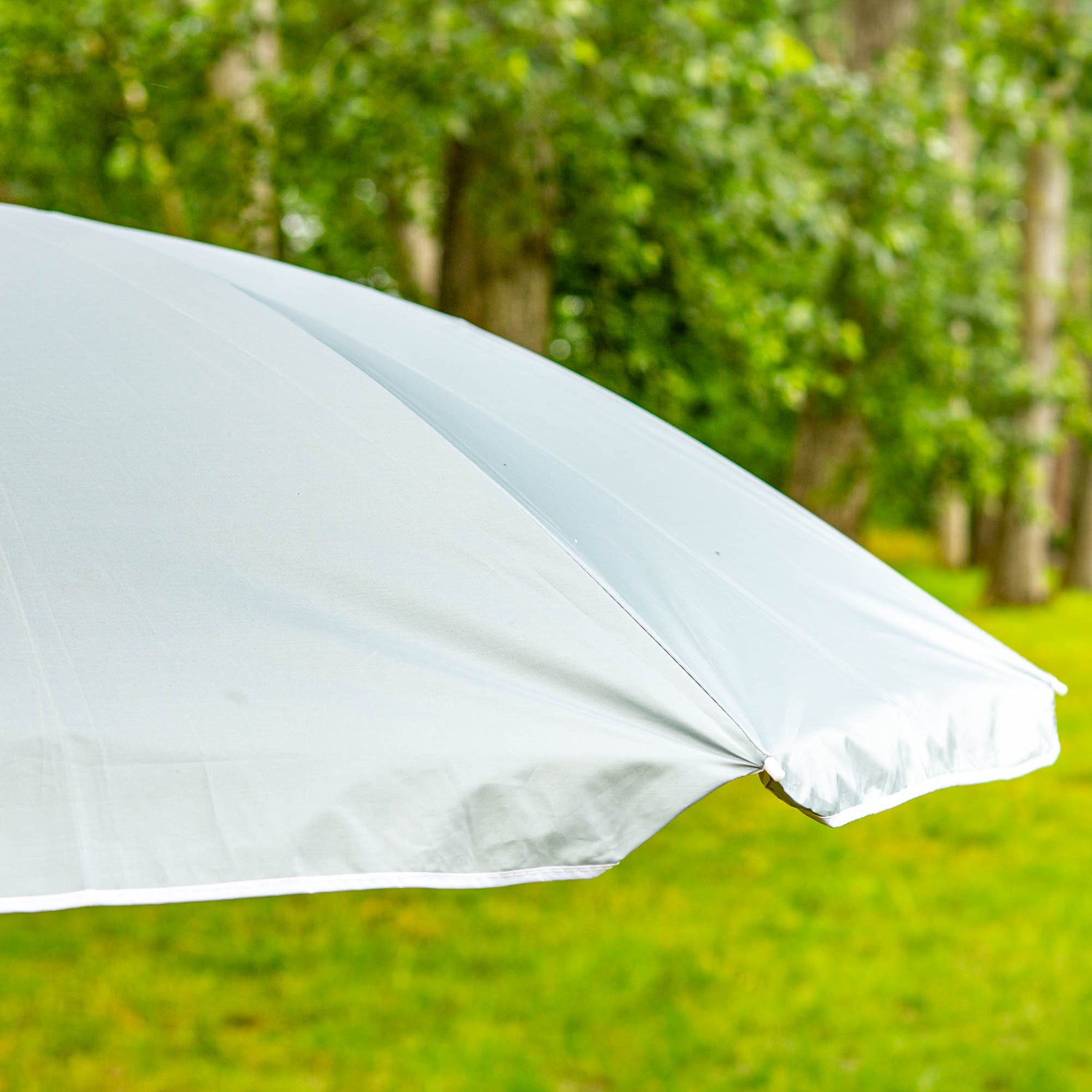 Metal Beach Parasol - 1.74 x 1.93m - Grey