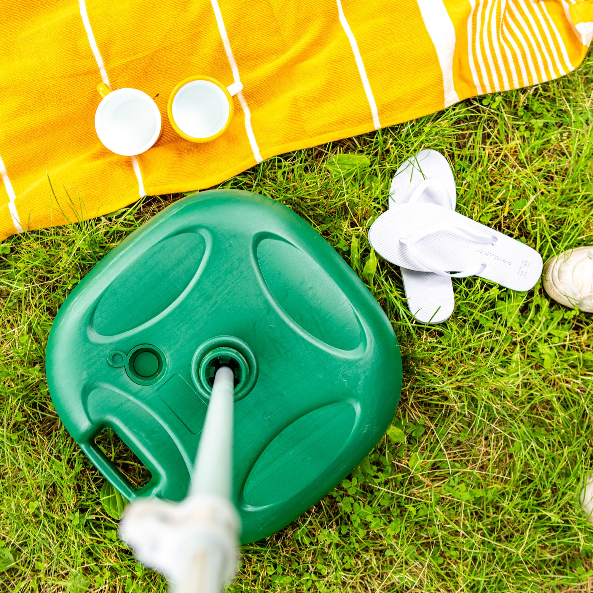 Plastic Fillable Parasol Base - 20 Litre - Green