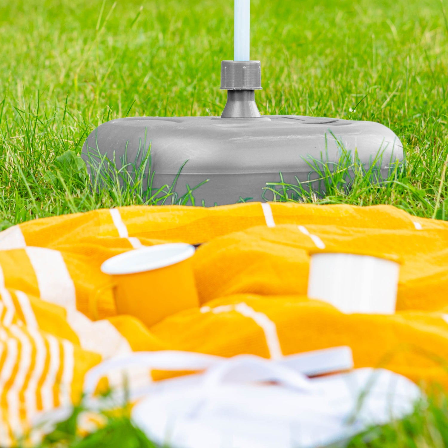 Plastic Fillable Parasol Base - 20 Litre - Grey