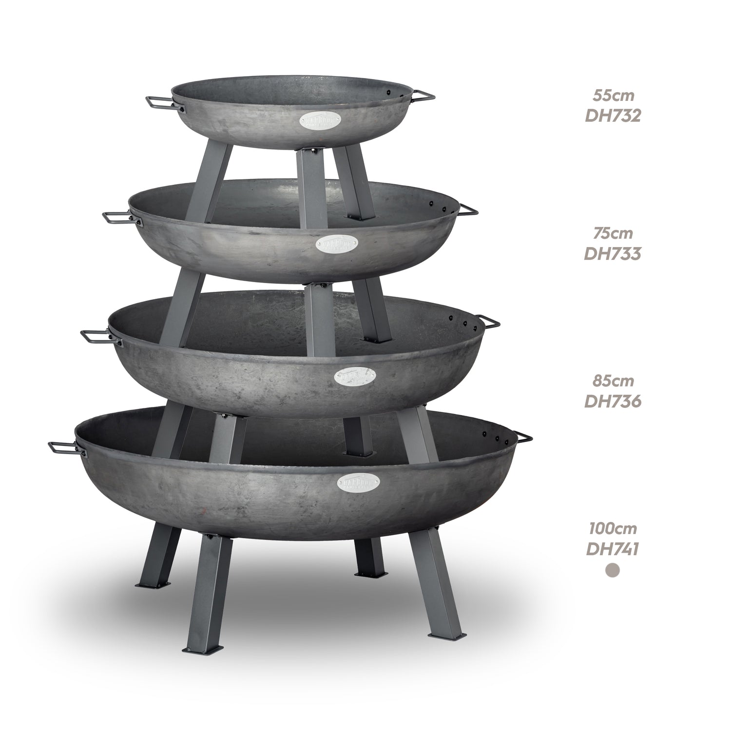 Harbour Housewares Cast Iron Garden Fire Pit - 100cm