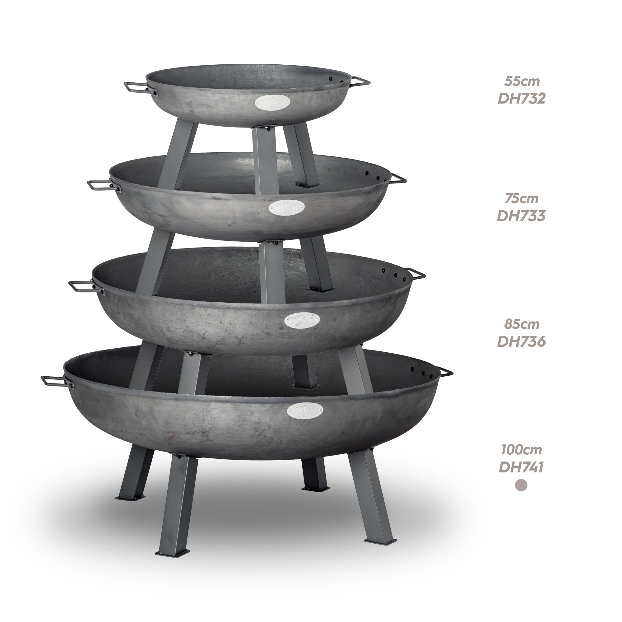 Harbour Housewares Cast Iron Garden Fire Pit - 100cm