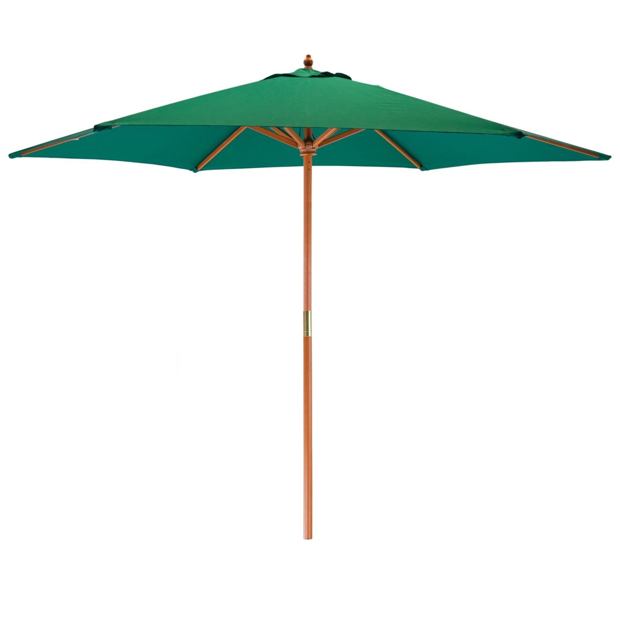 Harbour Housewares Garden Parasol - Wooden Frame - Green