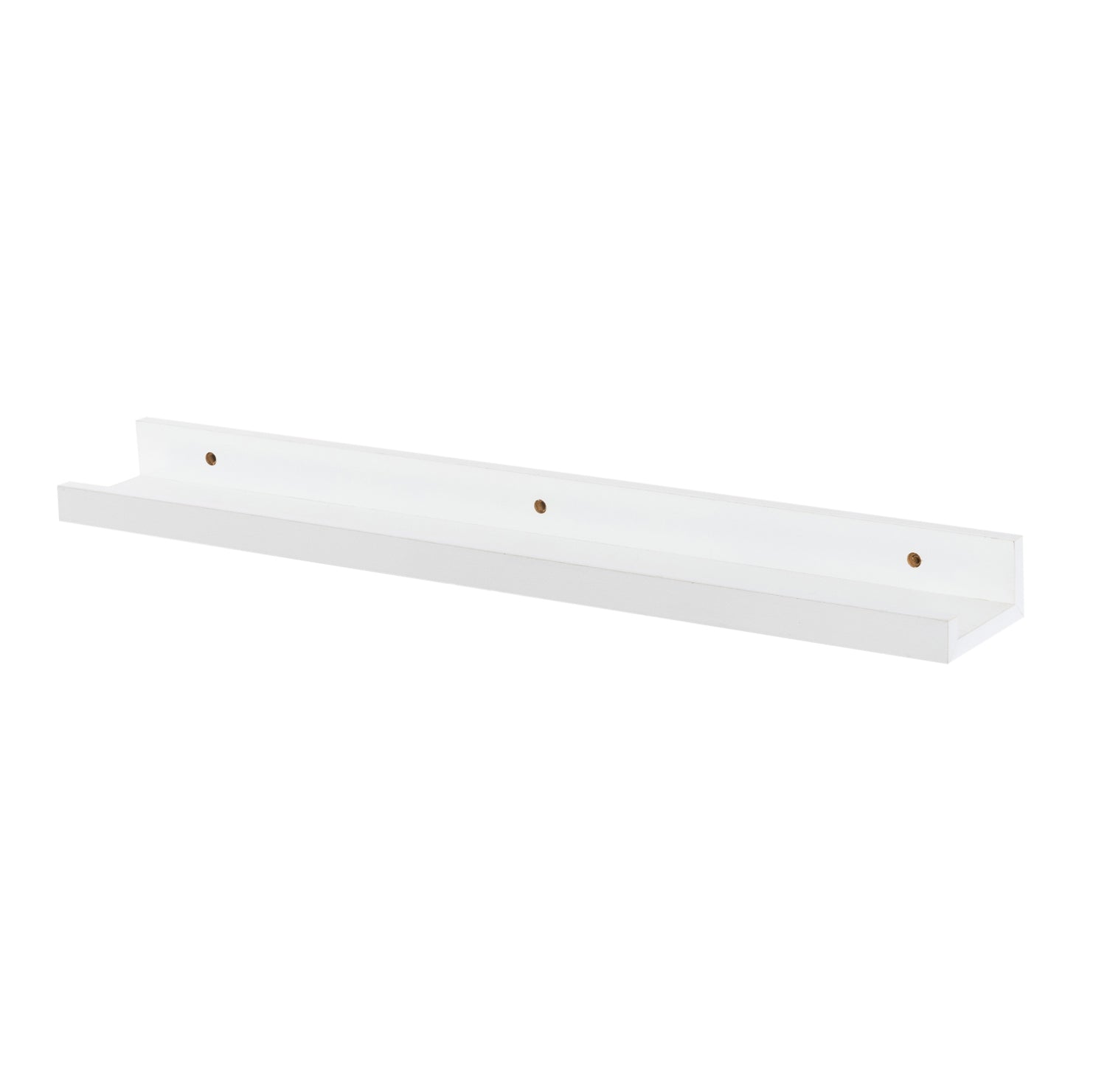 Harbour Housewares Wooden Wall Picture Ledge Shelf Shelves - 56cm - White