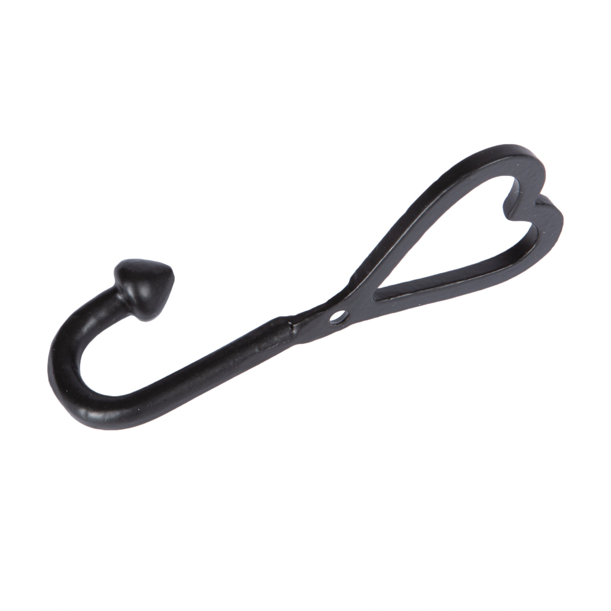 Single Heart Hook - W40mm x H100mm - Black