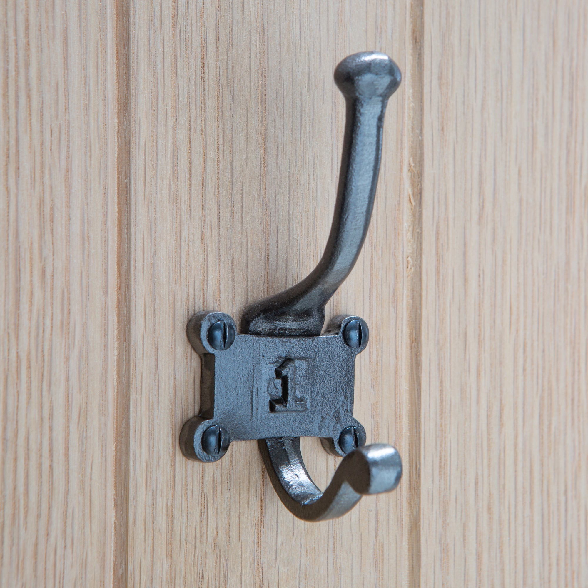 Number 1 Cast Iron 50 x 115mm Double Wall Hook