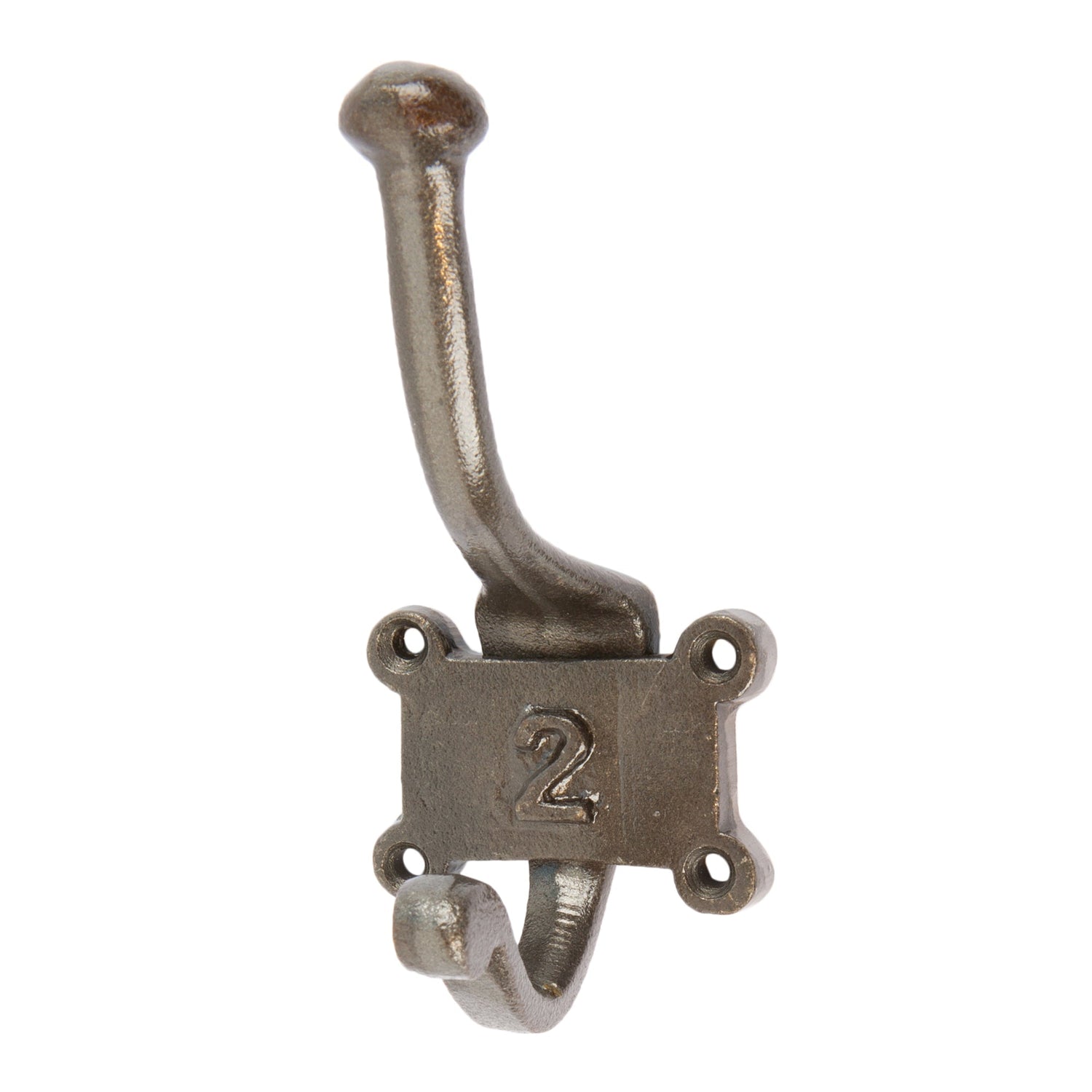 Number 2 Cast Iron 50 x 115mm Double Wall Hook