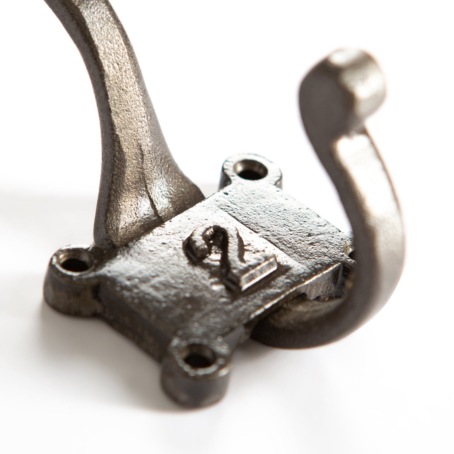 Number 2 Cast Iron 50 x 115mm Double Wall Hook