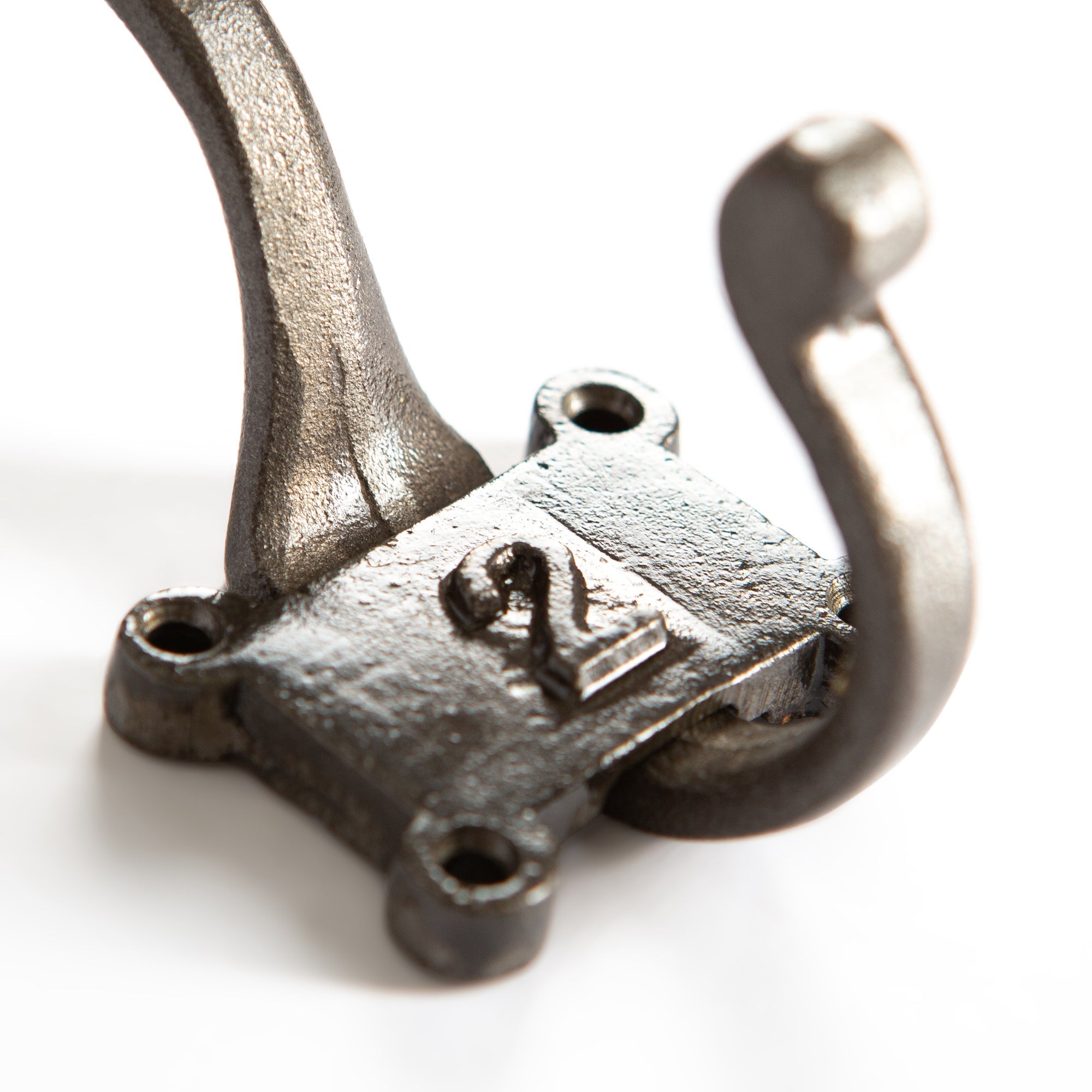 Number 2 Cast Iron 50 x 115mm Double Wall Hook