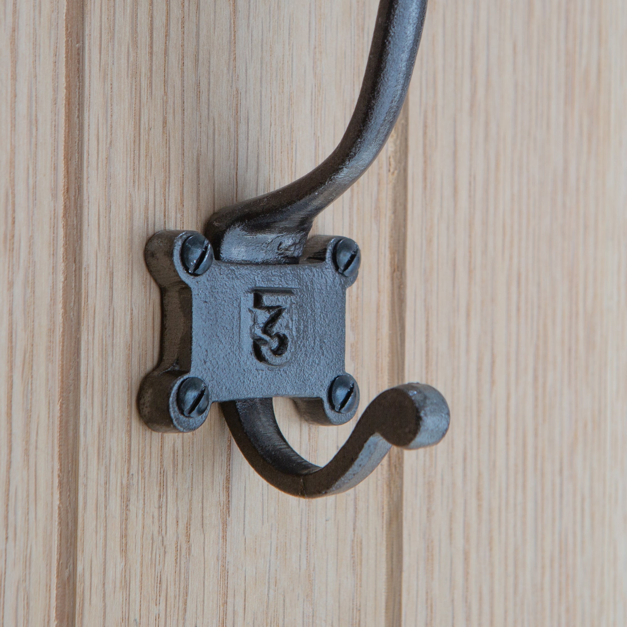 Number 3 Cast Iron 50 x 115mm Double Wall Hook