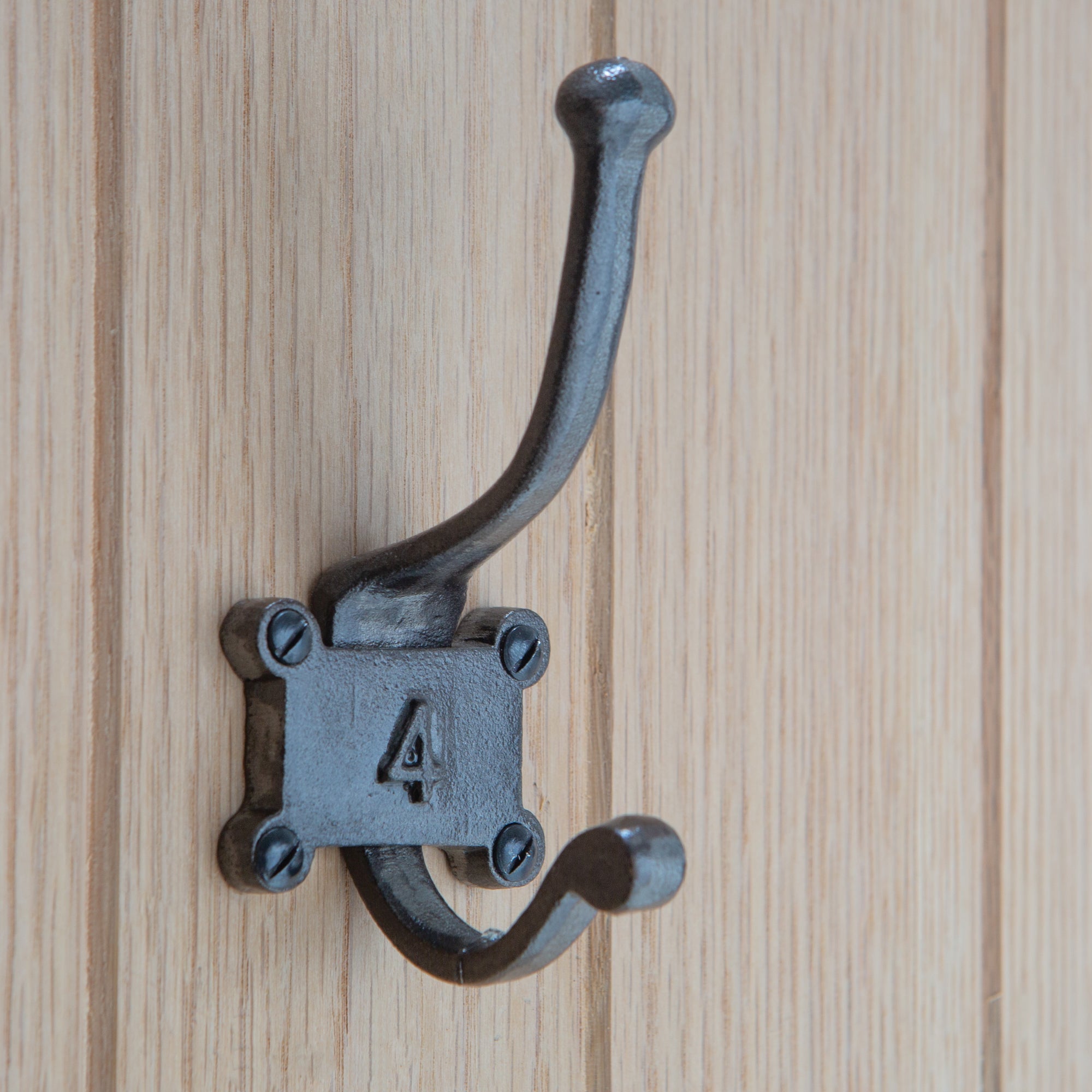 Number 4 Cast Iron 50 x 115mm Double Wall Hook