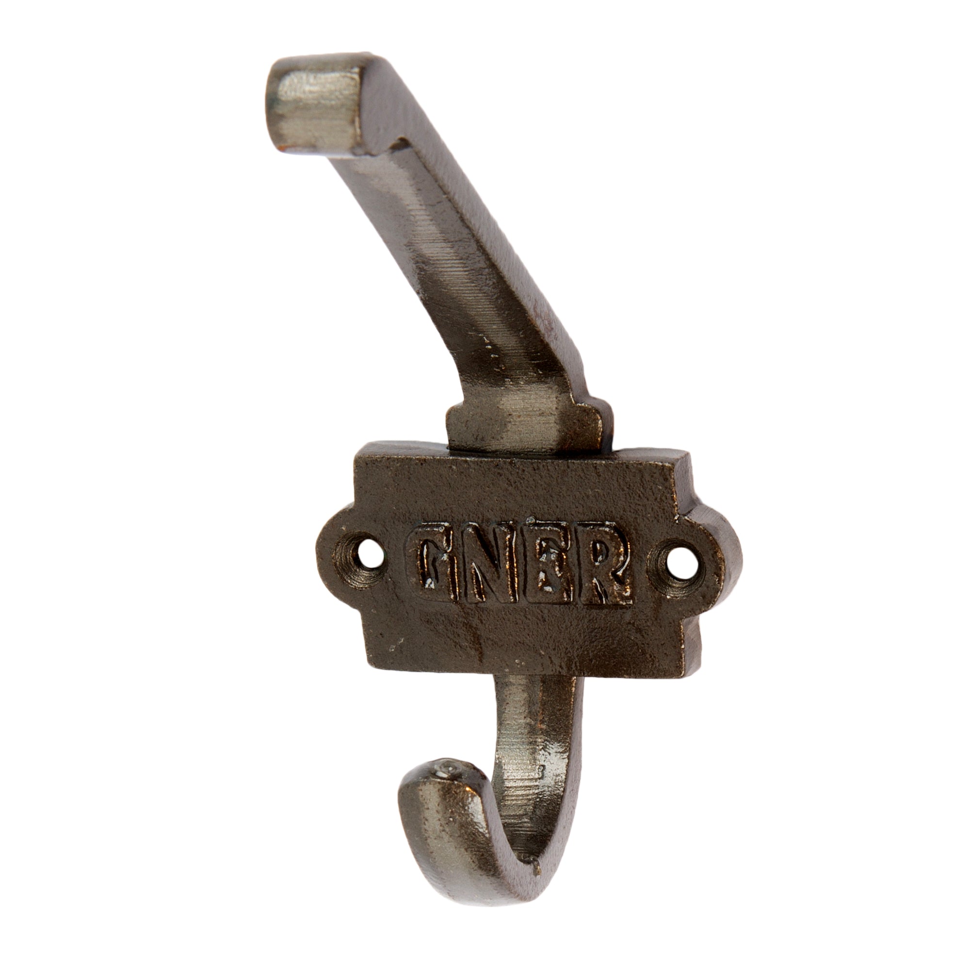 Great North of England Railway Double Wall Hook - W53mm x H101mm - Raw