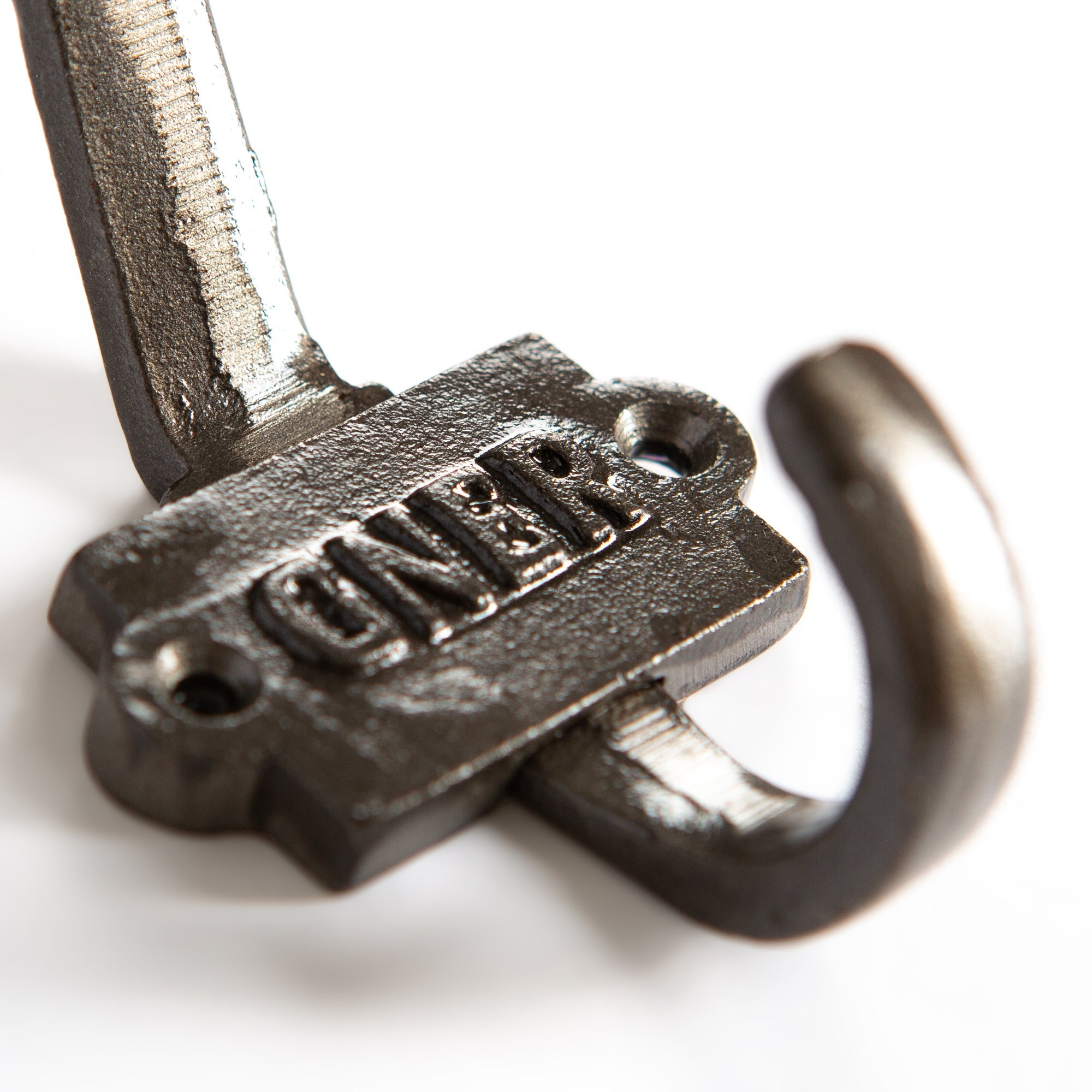 Great North of England Railway Double Wall Hook - W53mm x H101mm - Raw