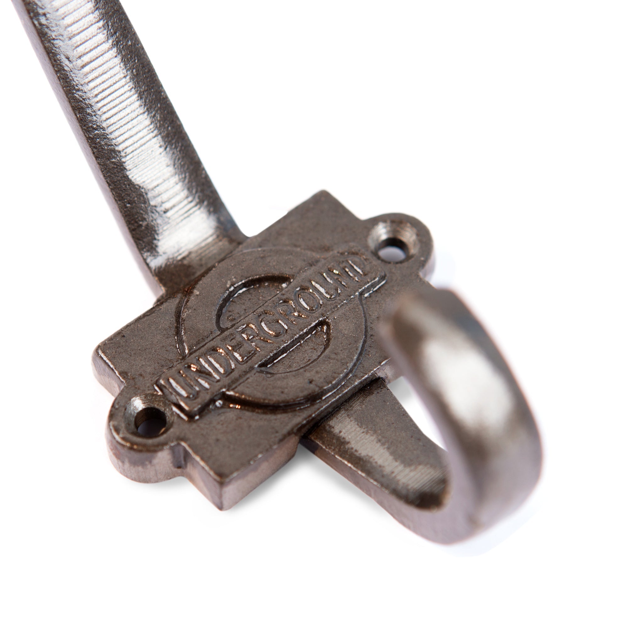 London Underground Hat & Coat Hook - W55mm x H100mm - Raw