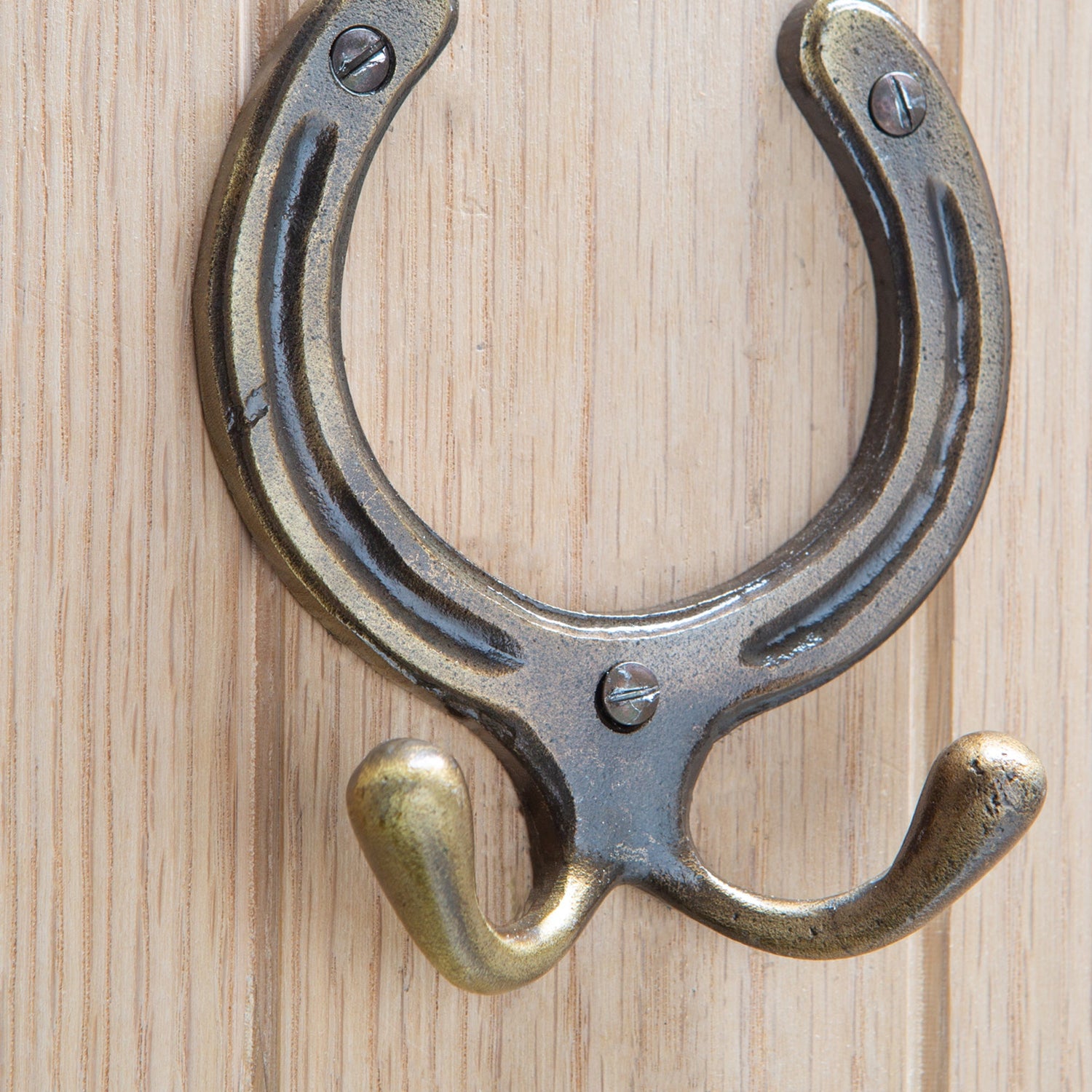 Horse Shoe Double Coat Hook - W100mm x H110mm