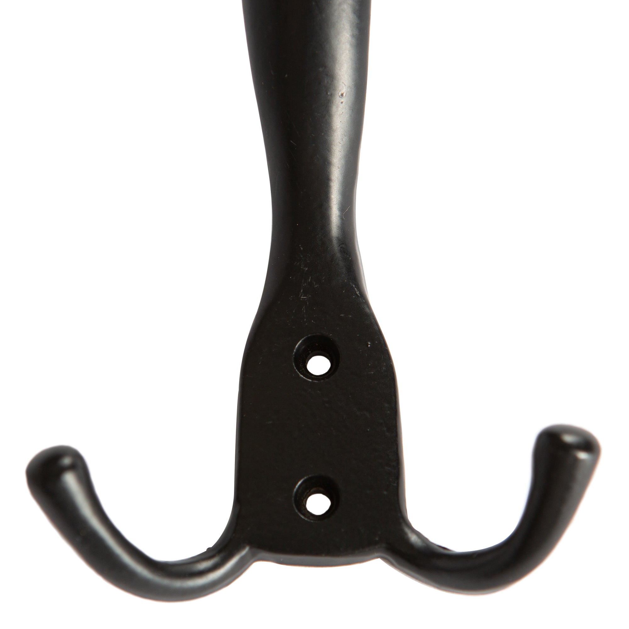 Rustic Hat and Double Robe Hook - W90mm x H140mm - Black