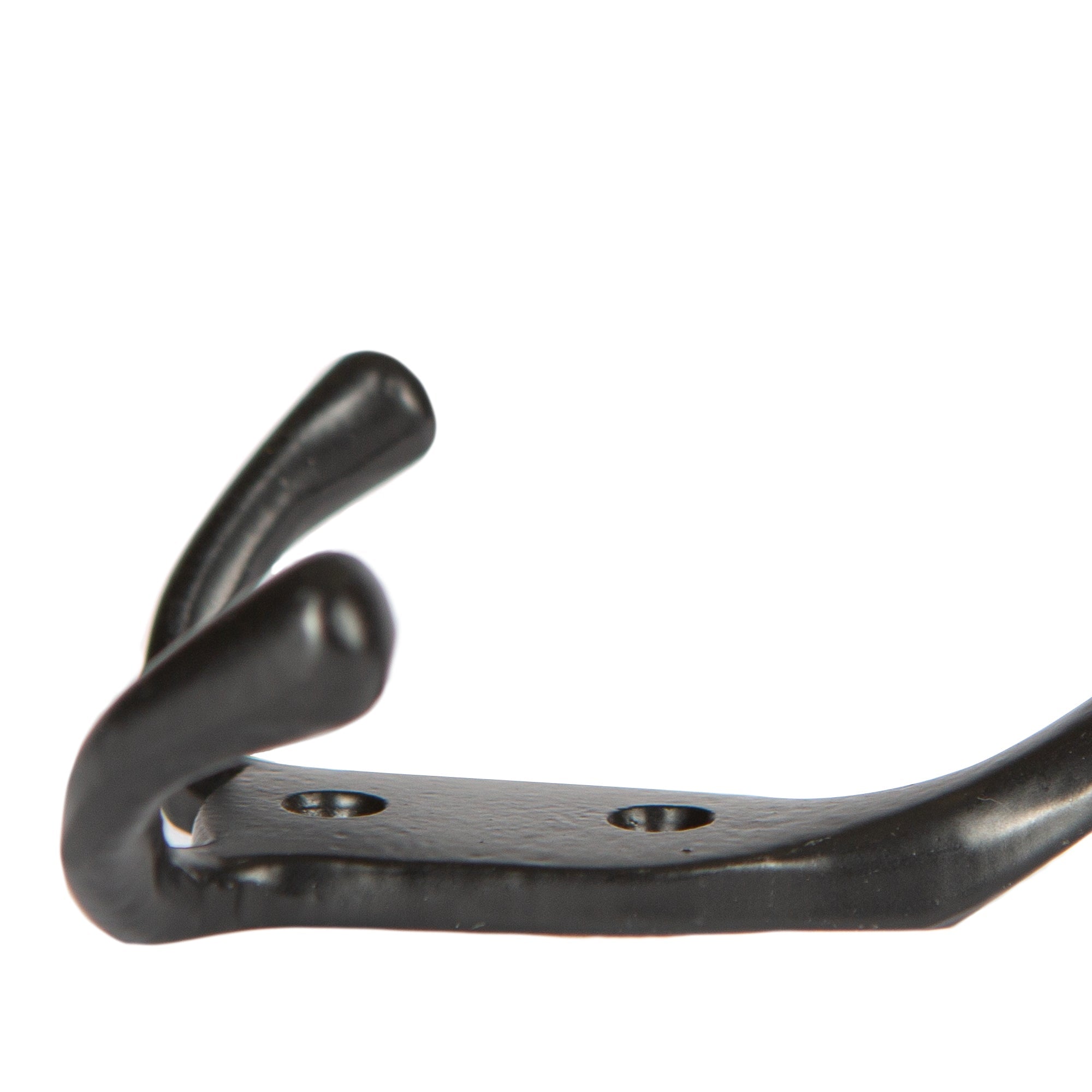 Rustic Hat and Double Robe Hook - W90mm x H140mm - Black