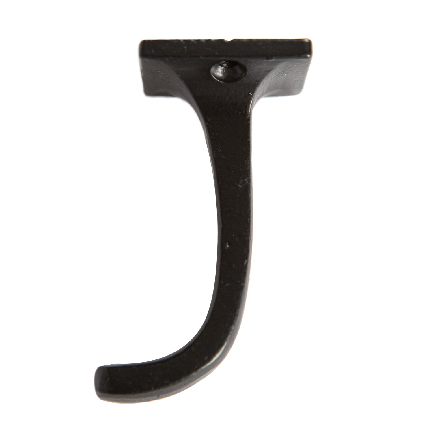 Square Back Curved Hook - W30mm x H45mm - Black