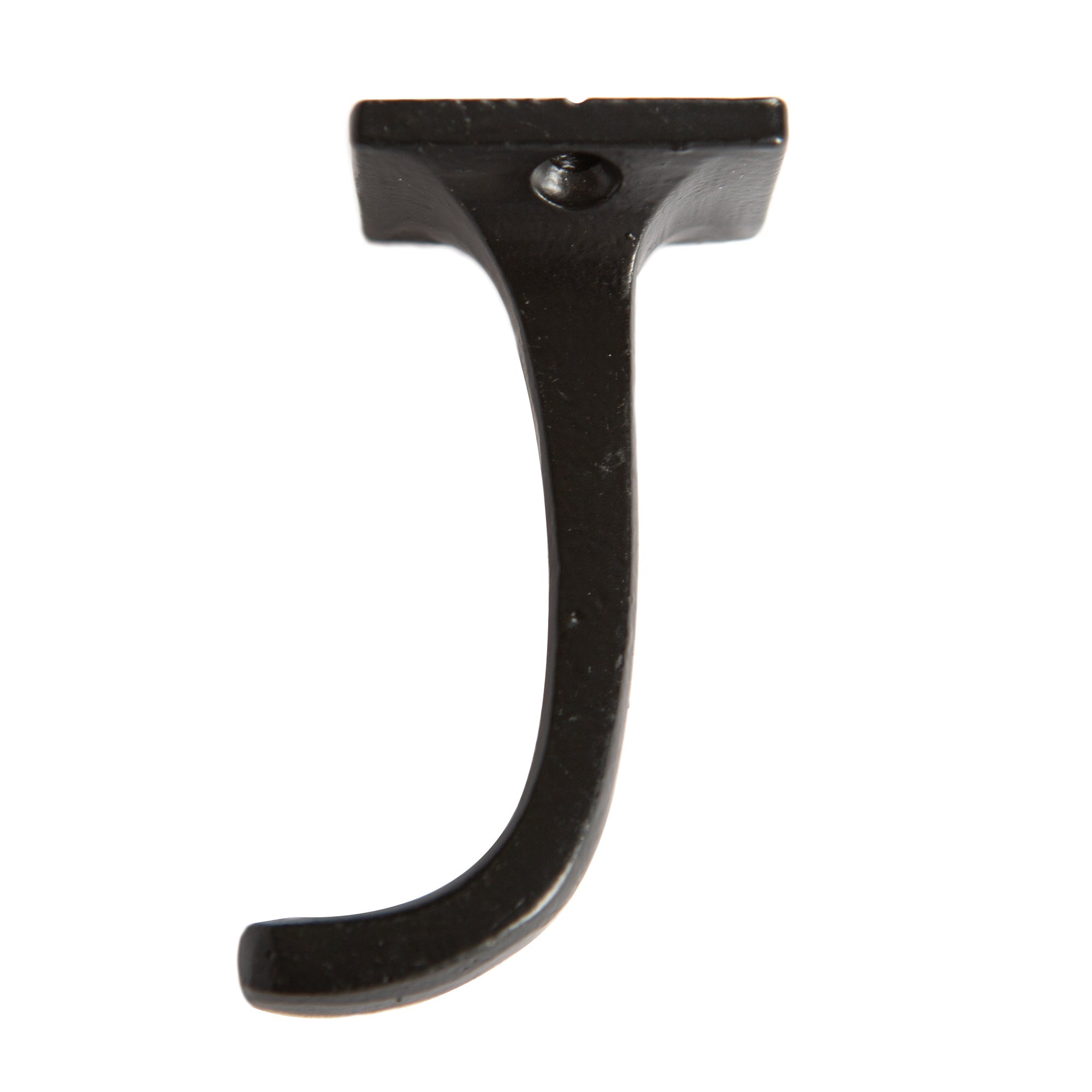 Square Back Curved Hook - W30mm x H45mm - Black