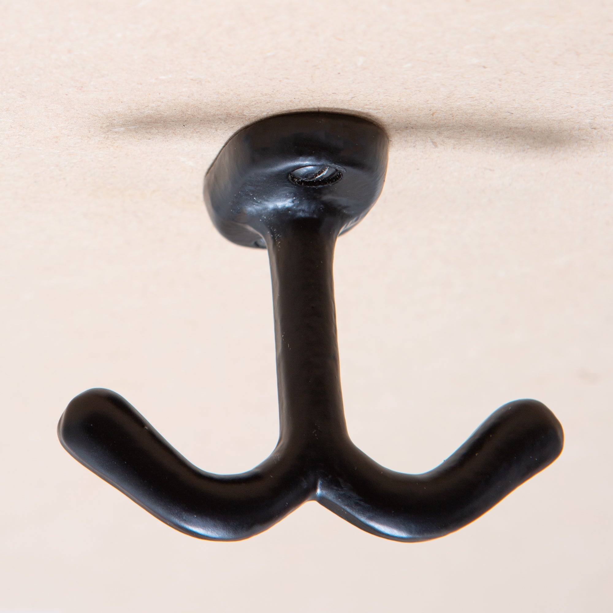 Double Ceiling Hook - W80mm x H60mm - Black