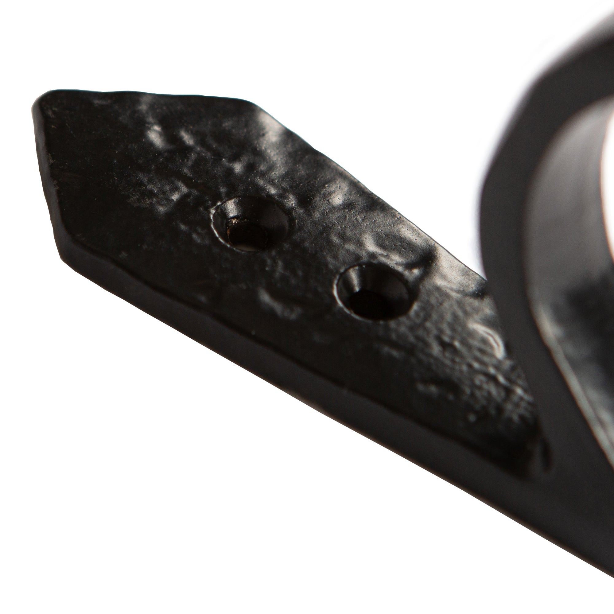 Hammered Scroll Hook - W30mm x H95mm - Black