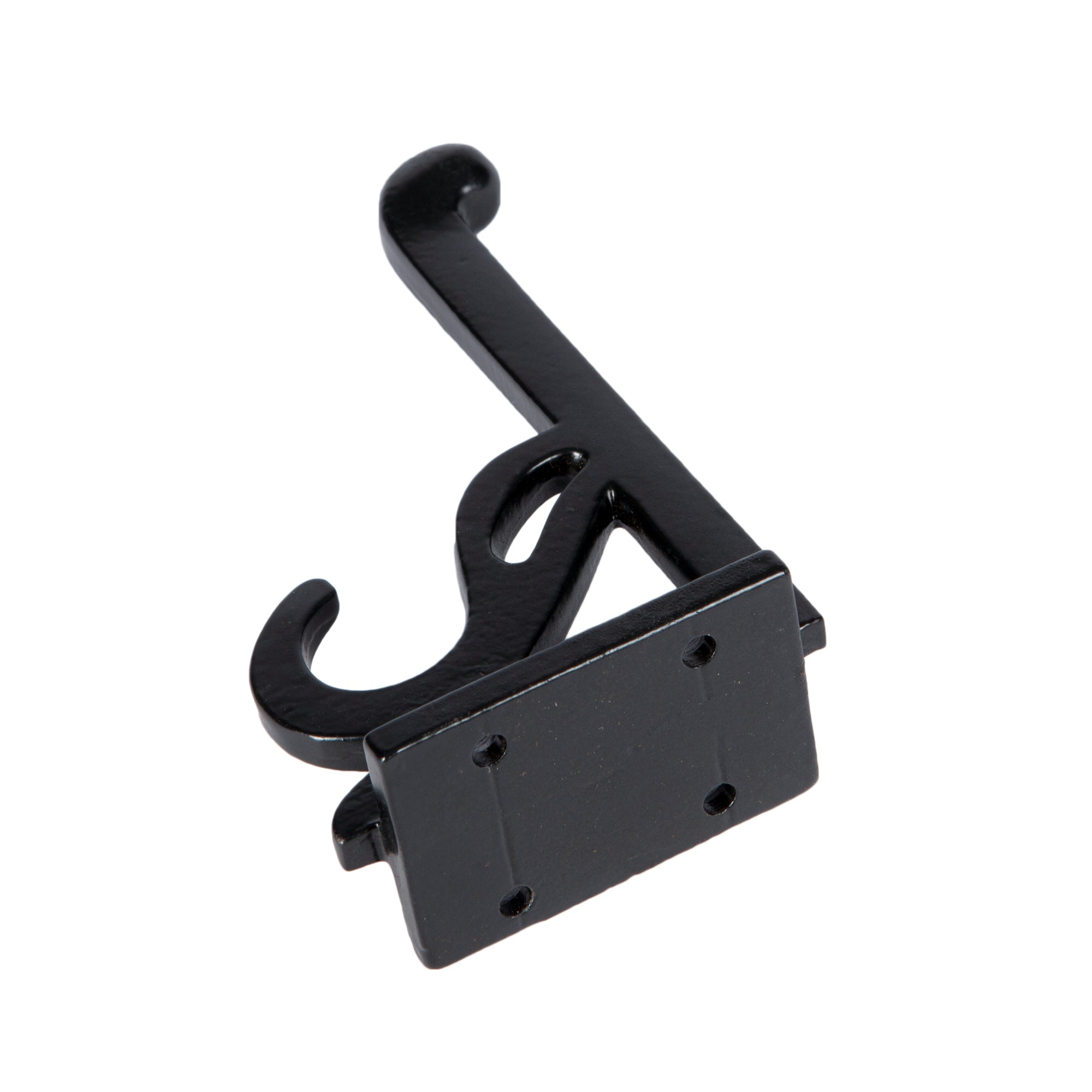 Ornate Flat Top Hat & Coat Hook - W35mm x H70mm - Black