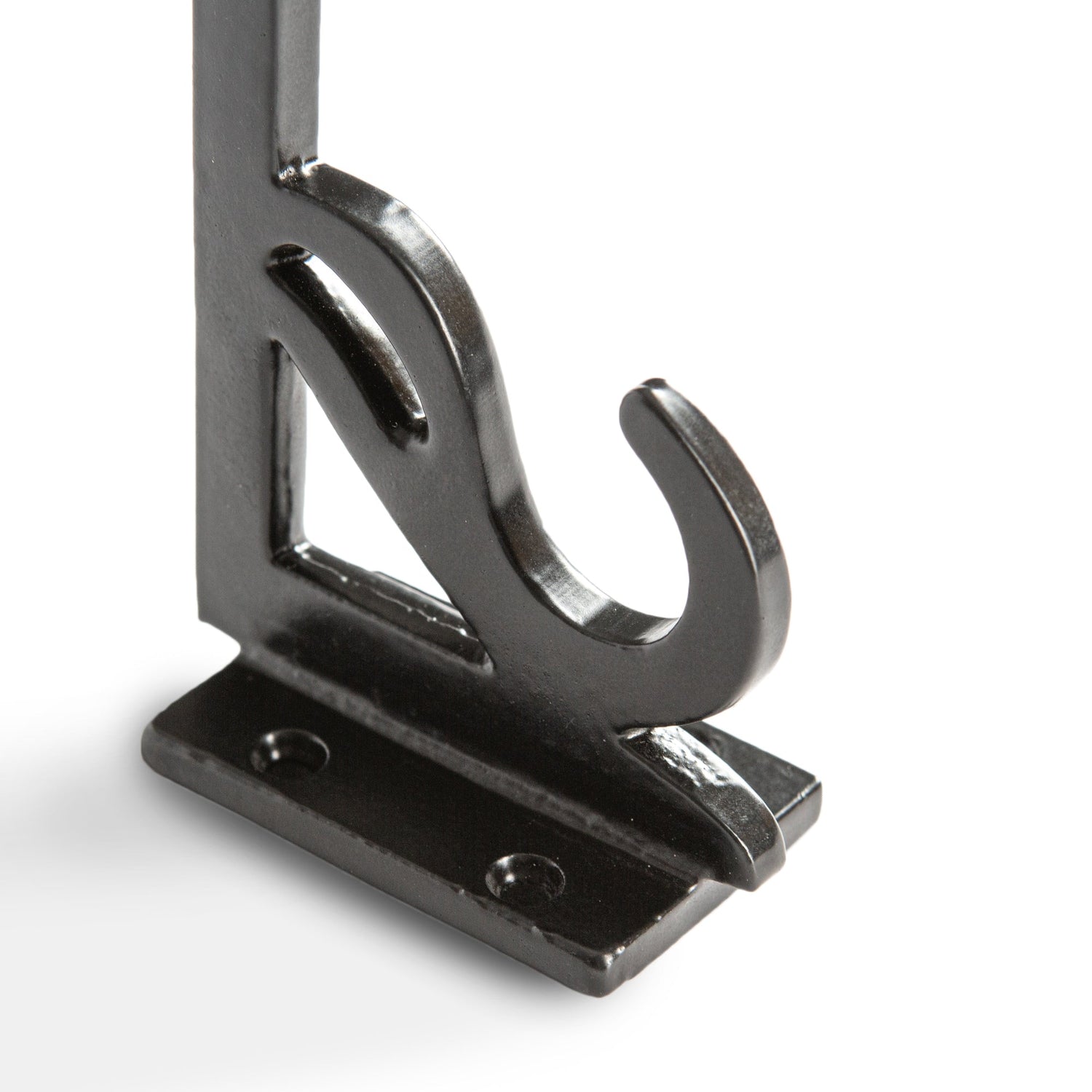 Ornate Flat Top Hat & Coat Hook - W35mm x H70mm - Black