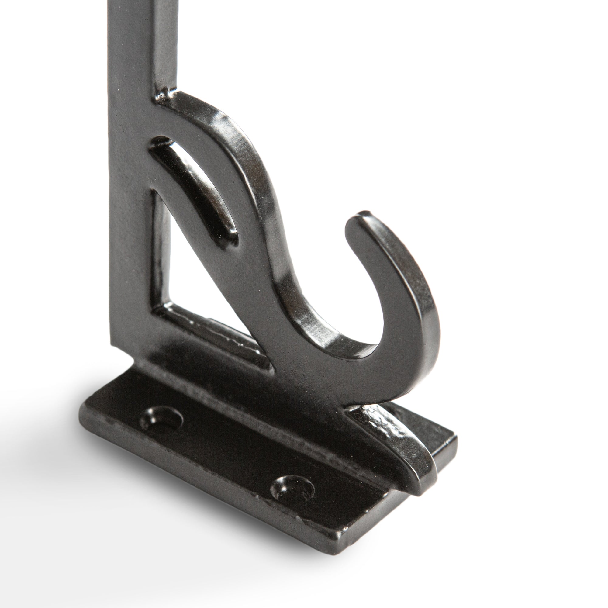 Ornate Flat Top Hat & Coat Hook - W35mm x H70mm - Black