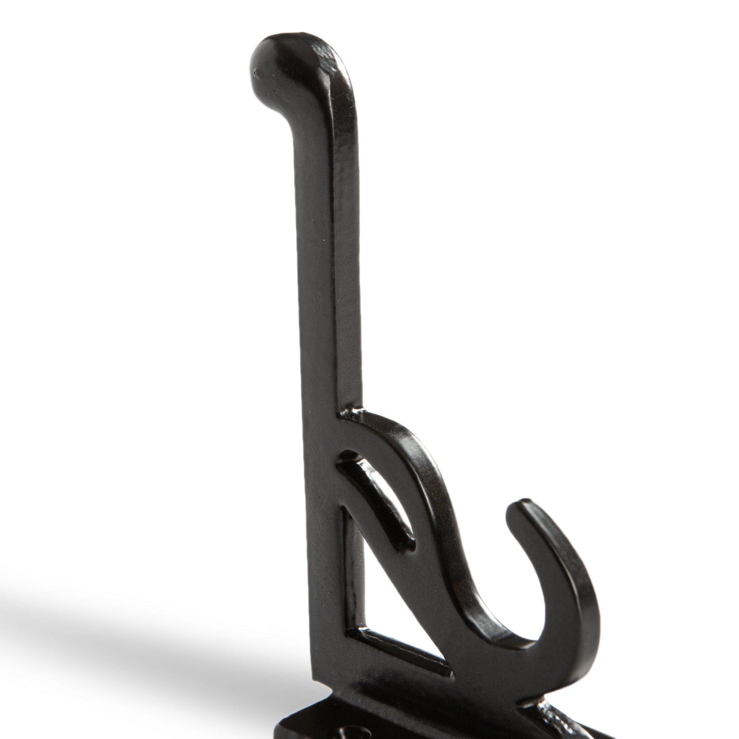 Ornate Flat Top Hat & Coat Hook - W35mm x H70mm - Black